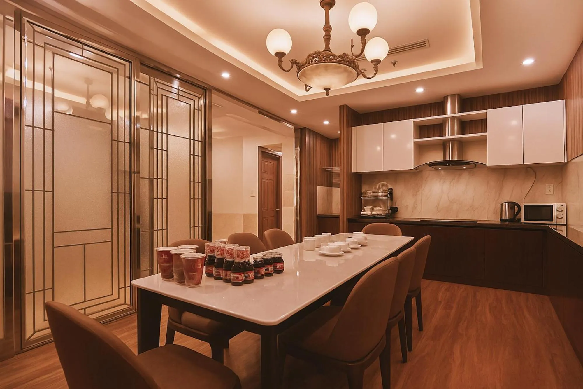 Kitchen or kitchenette in Mercury Boutique Hotel