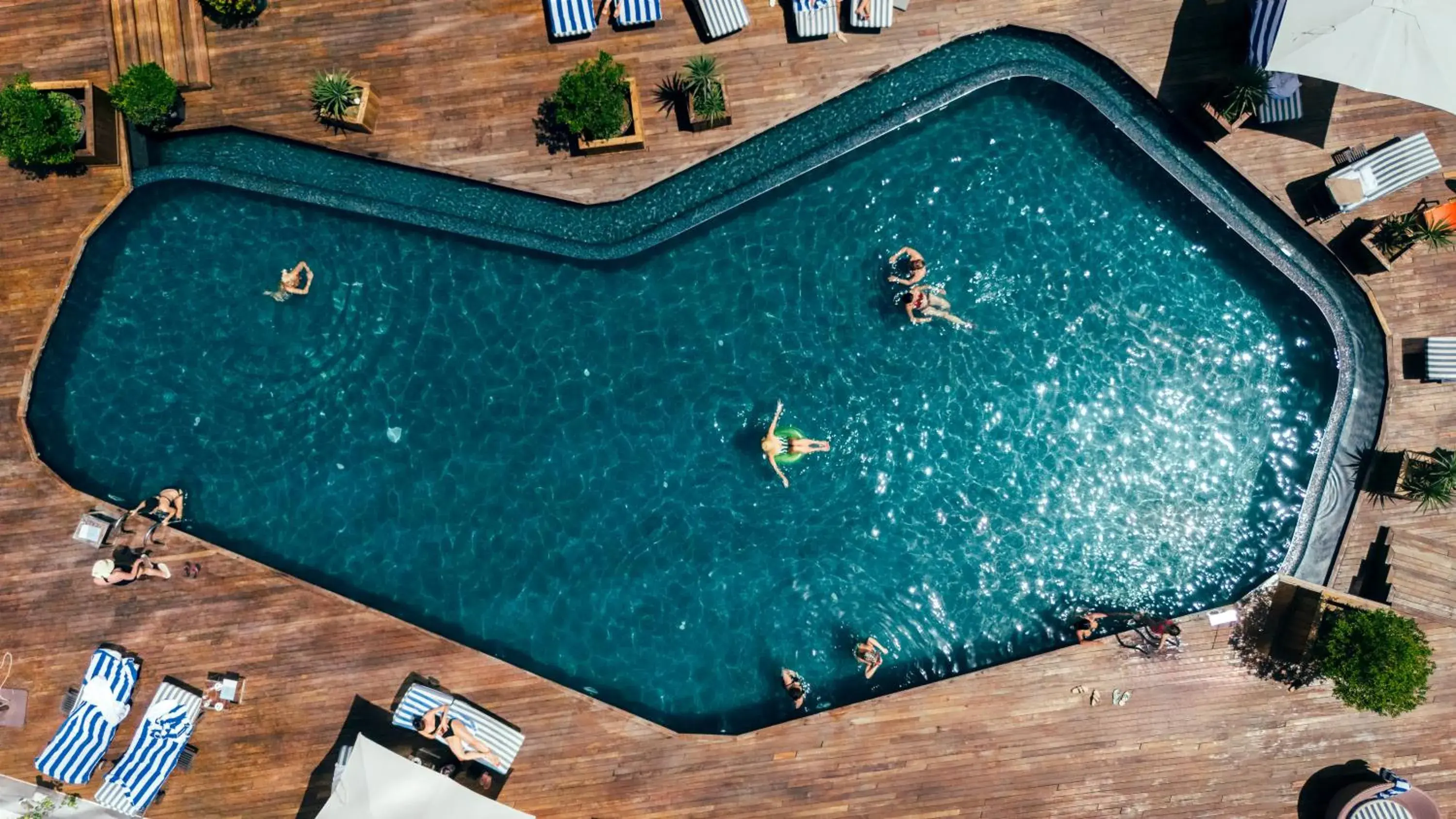 Pool view in Radisson Blu Hotel Batumi Pool view in Radisson Blu Hotel Batumi