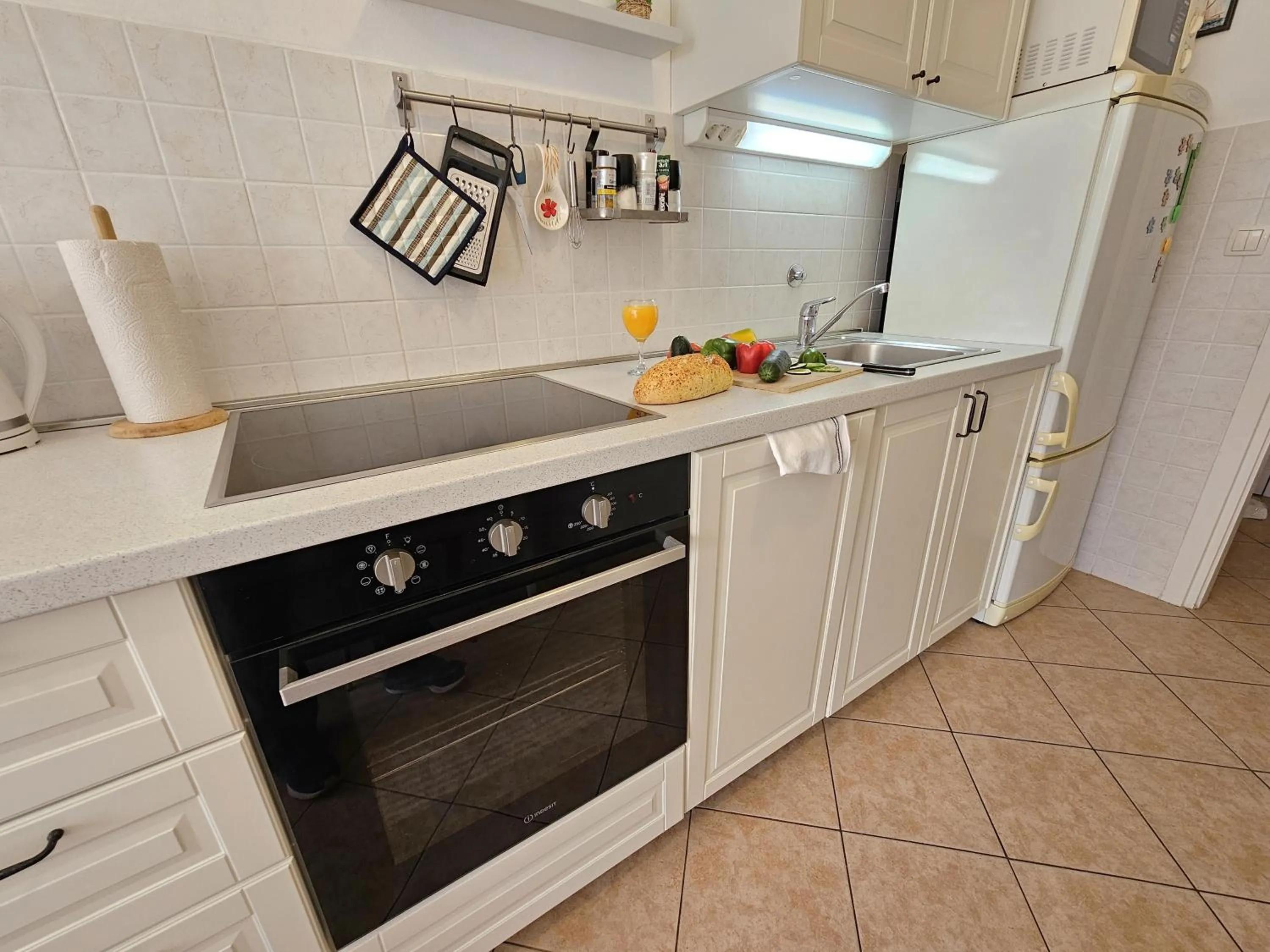Kitchen or kitchenette in Apartment Romana with a spacious terrace