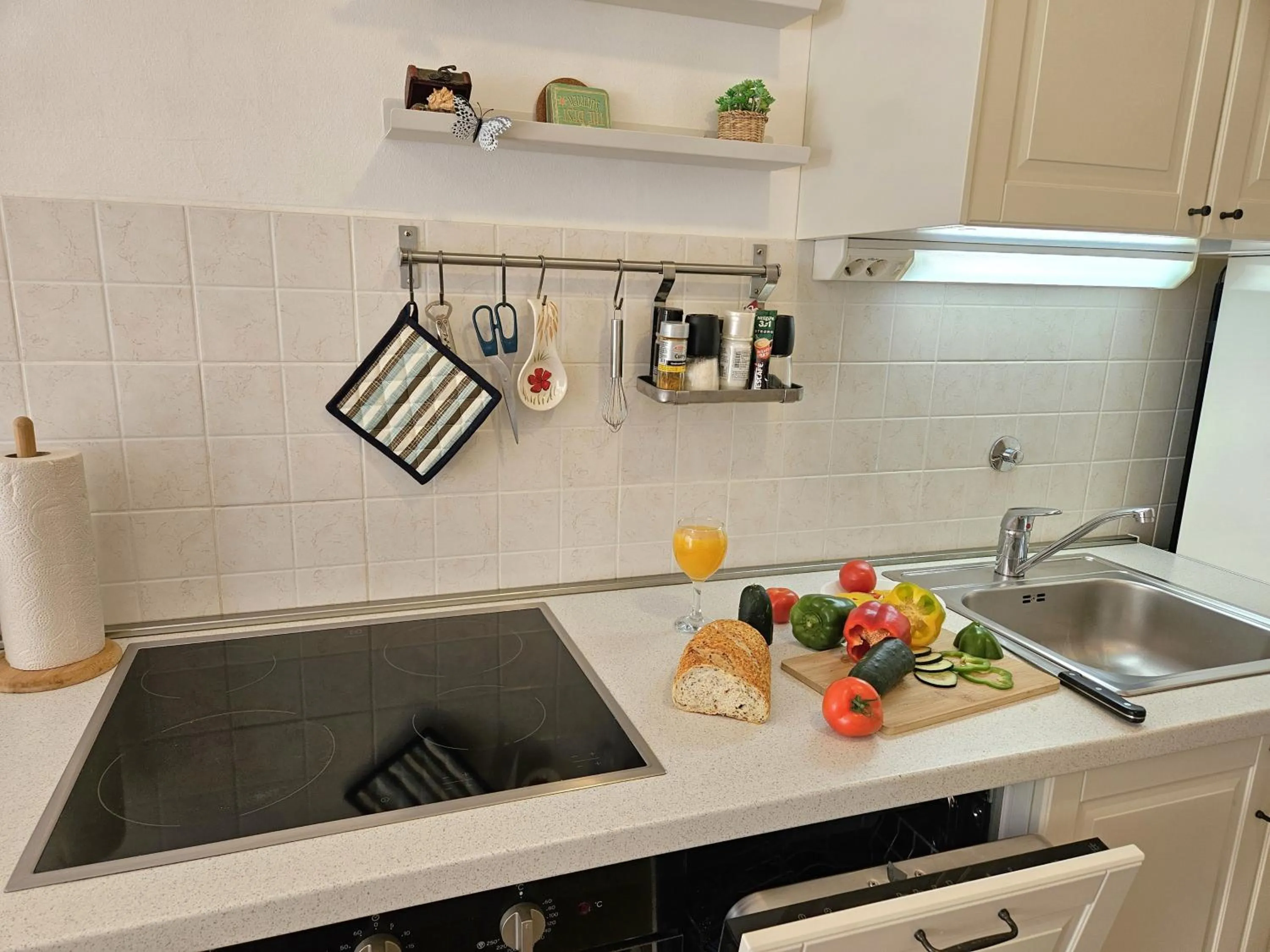 stove in Apartment Romana with a spacious terrace