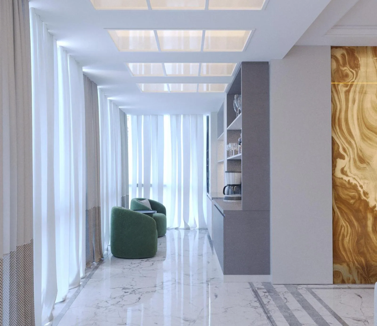 Seating area in Ganjali Plaza Hotel