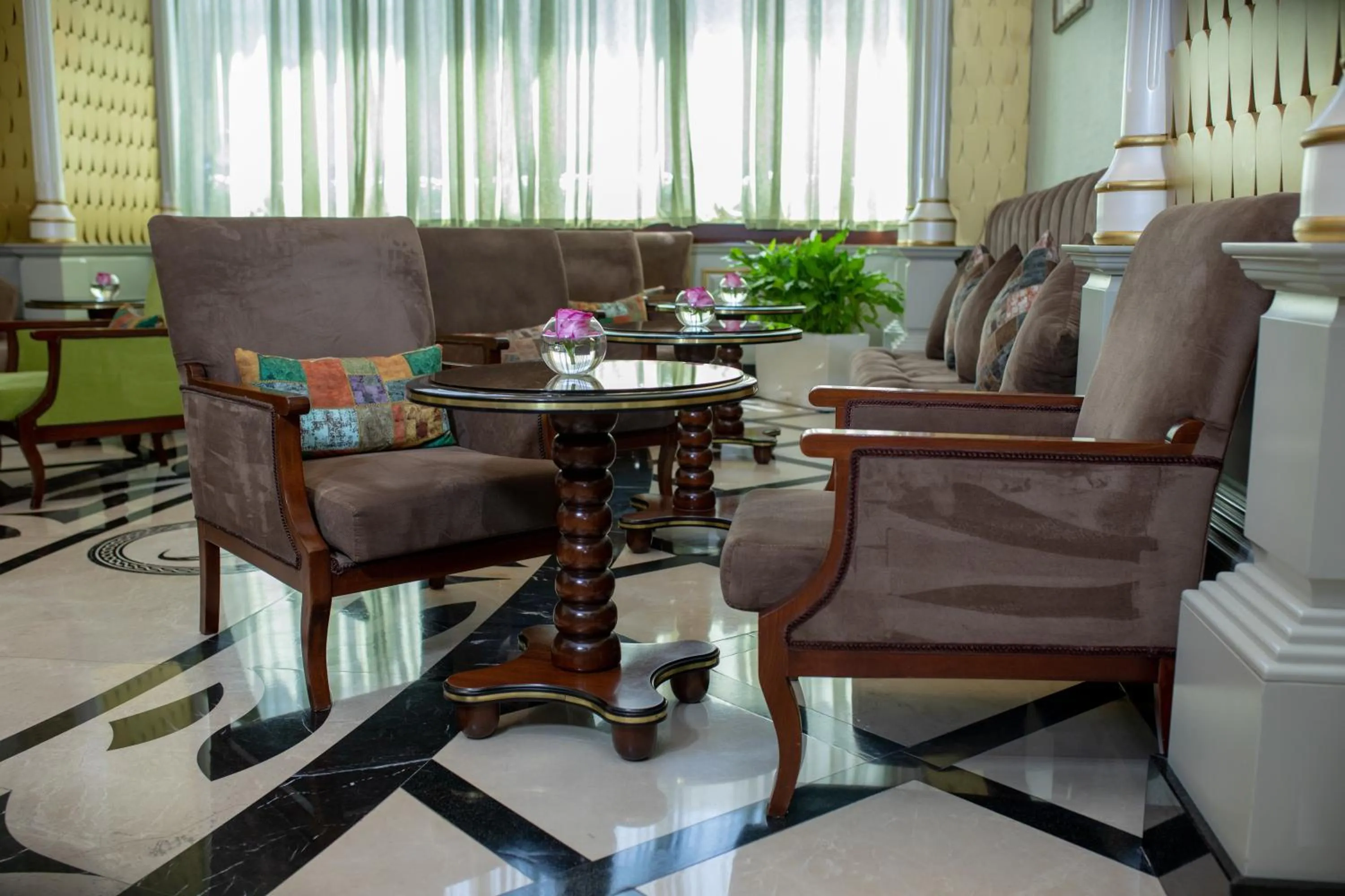 Seating area in Sapphire Hotel