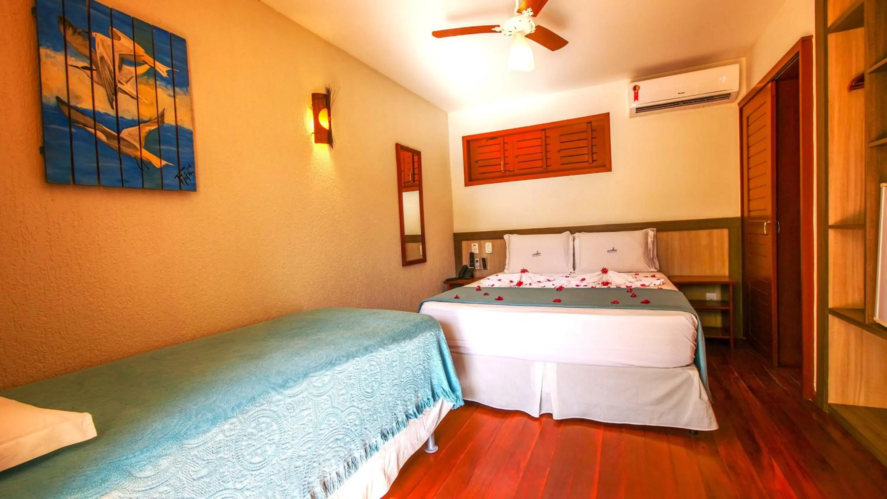 Bed in Pousada Windjeri