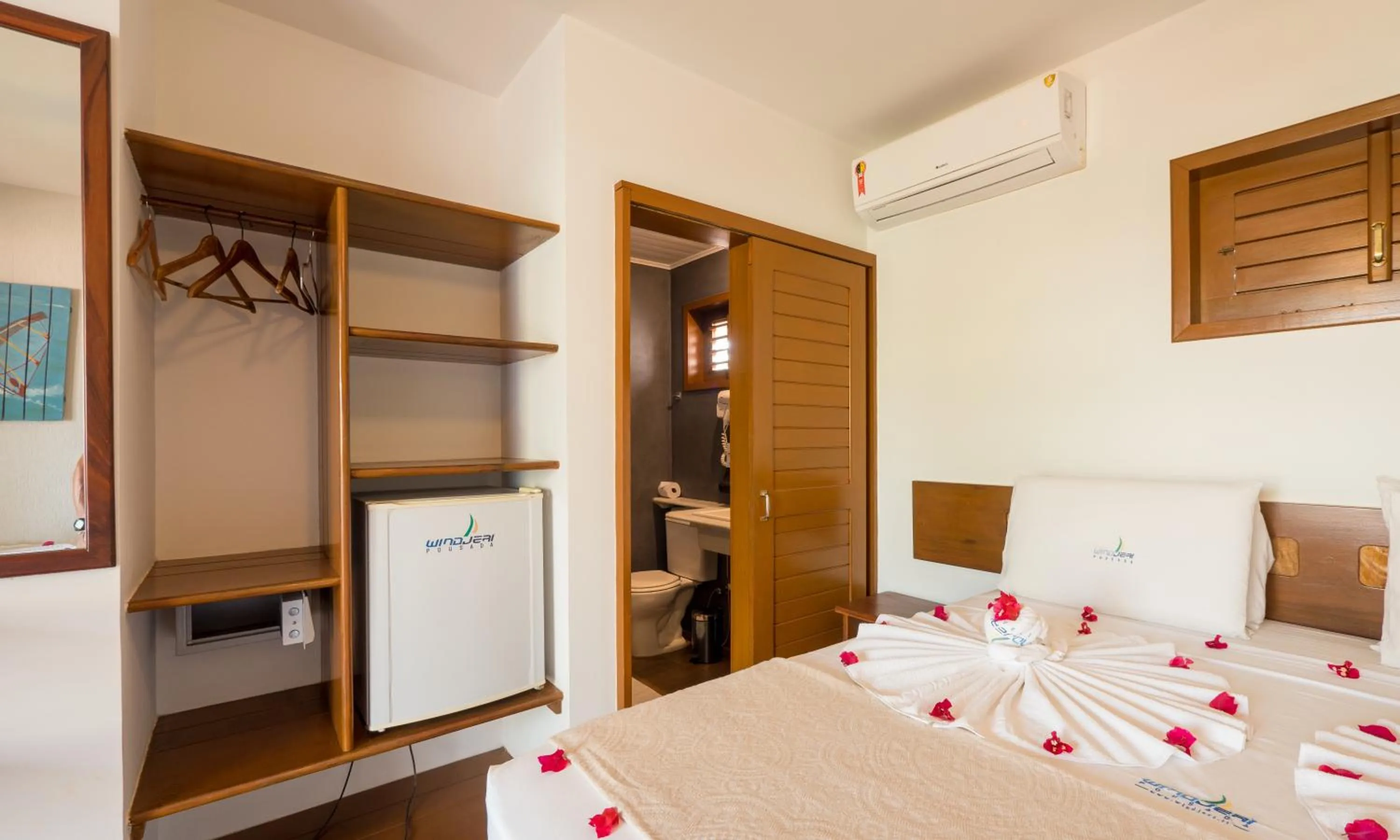 Bed in Pousada Windjeri