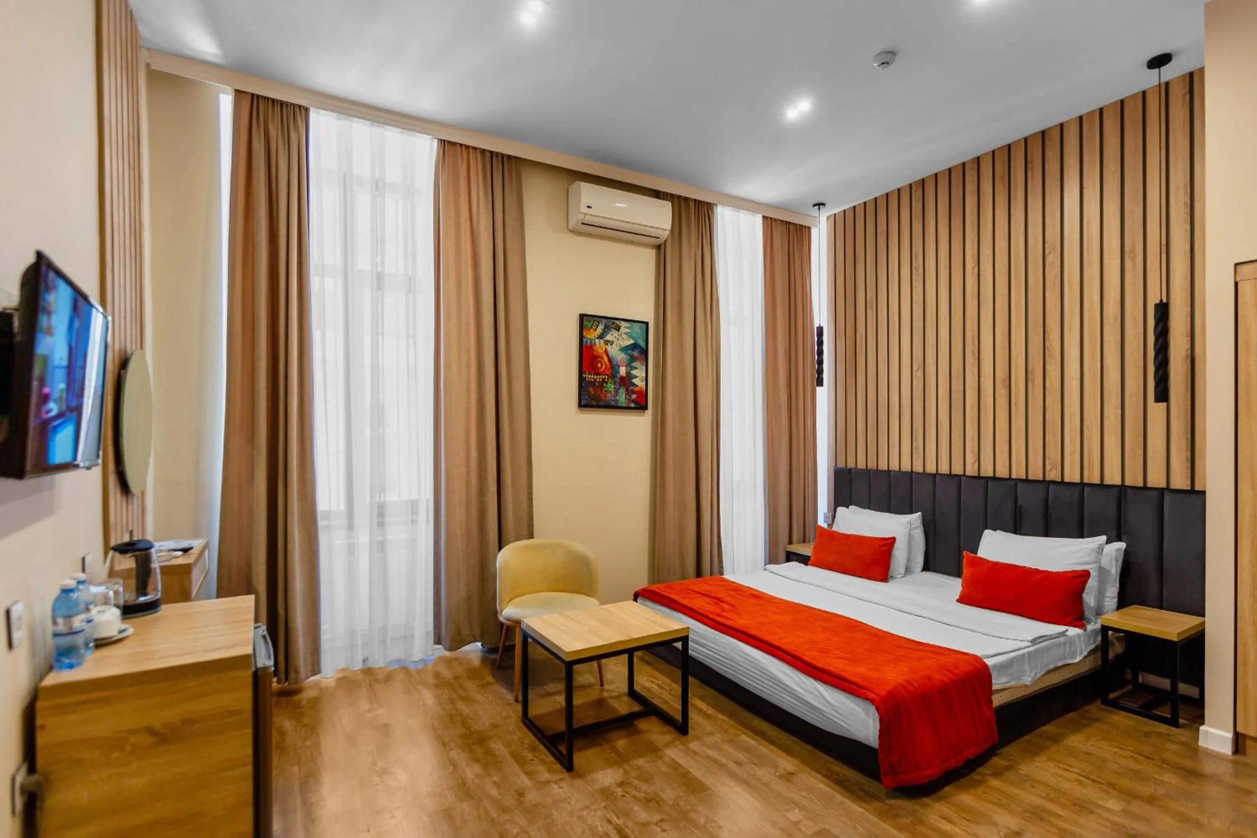 Bed in Seven Boutique Hotel Baku