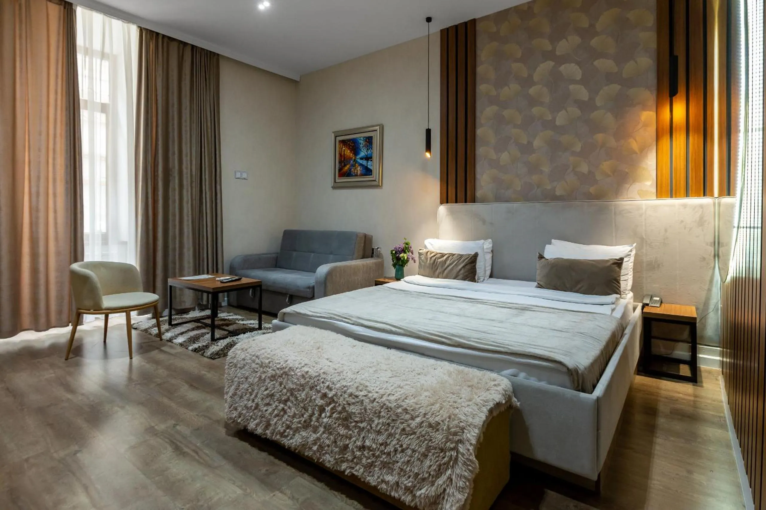 Bed in Seven Boutique Hotel Baku