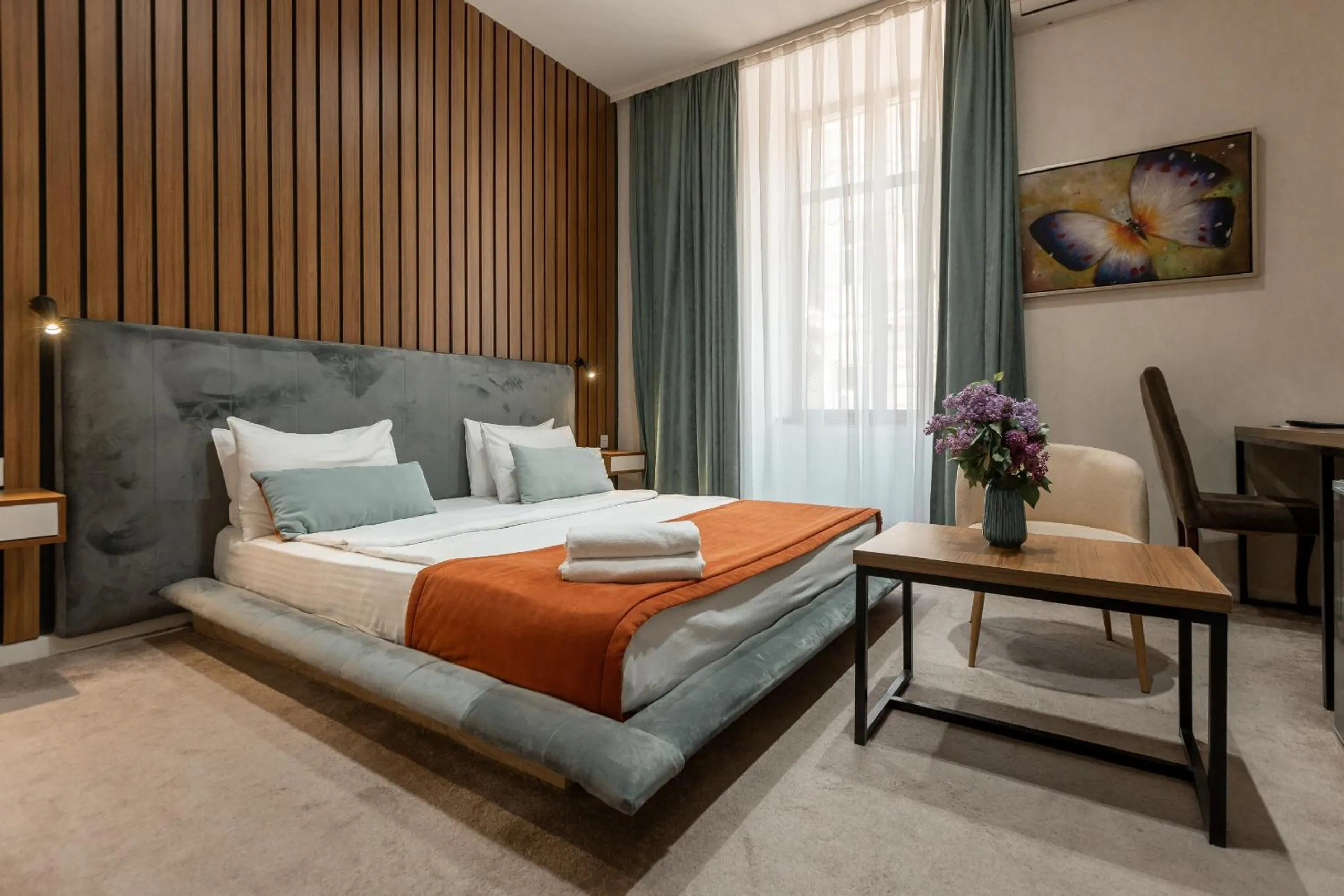 Bed in Seven Boutique Hotel Baku