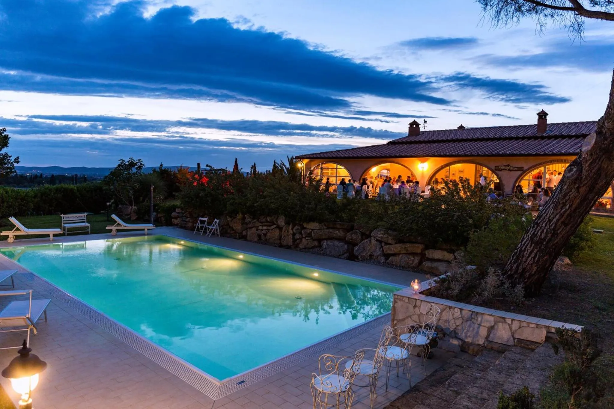 Pool view in La Locanda della Vecchia Hosteria