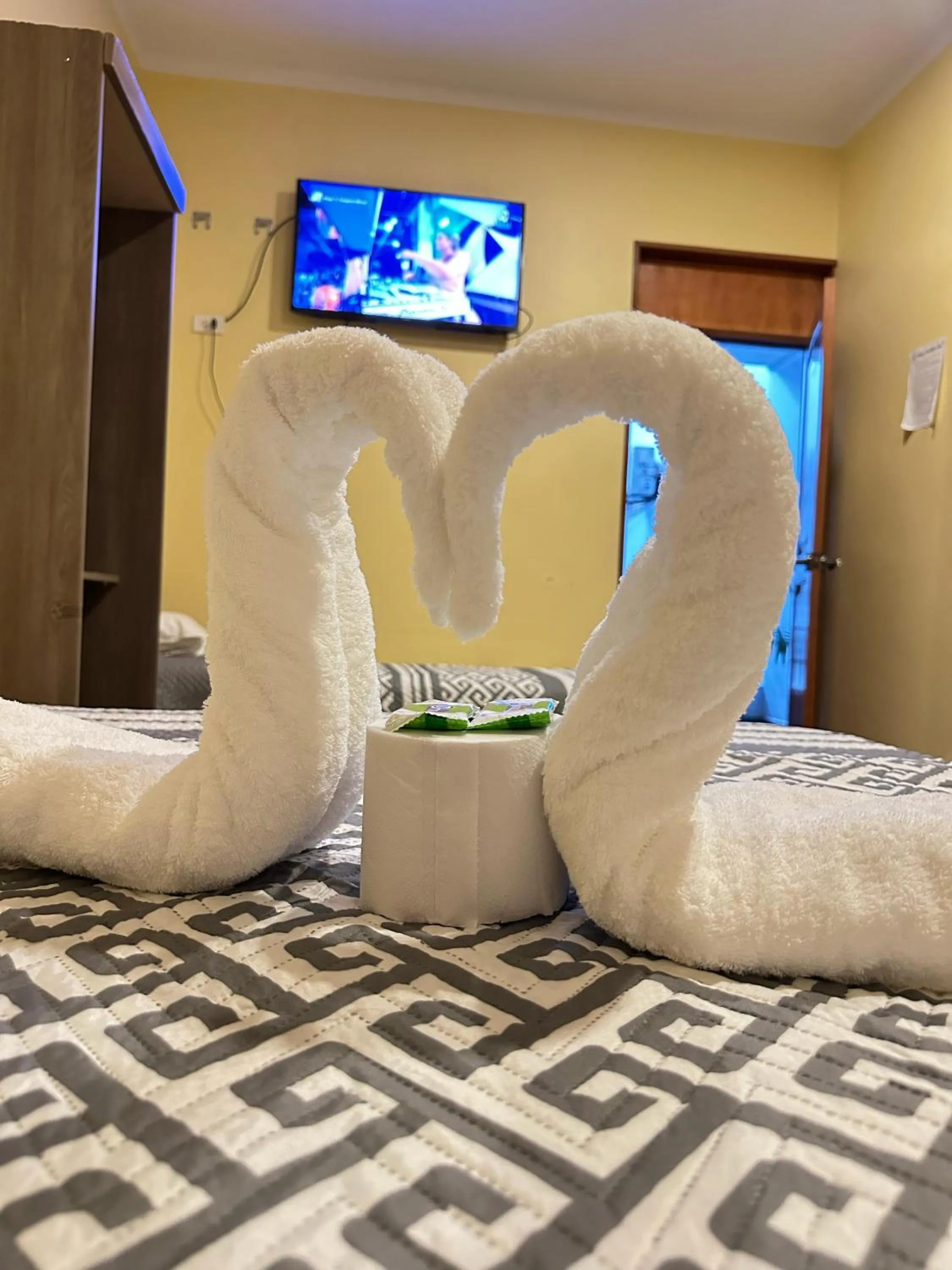 Bed in Hostal Cordillera Azul