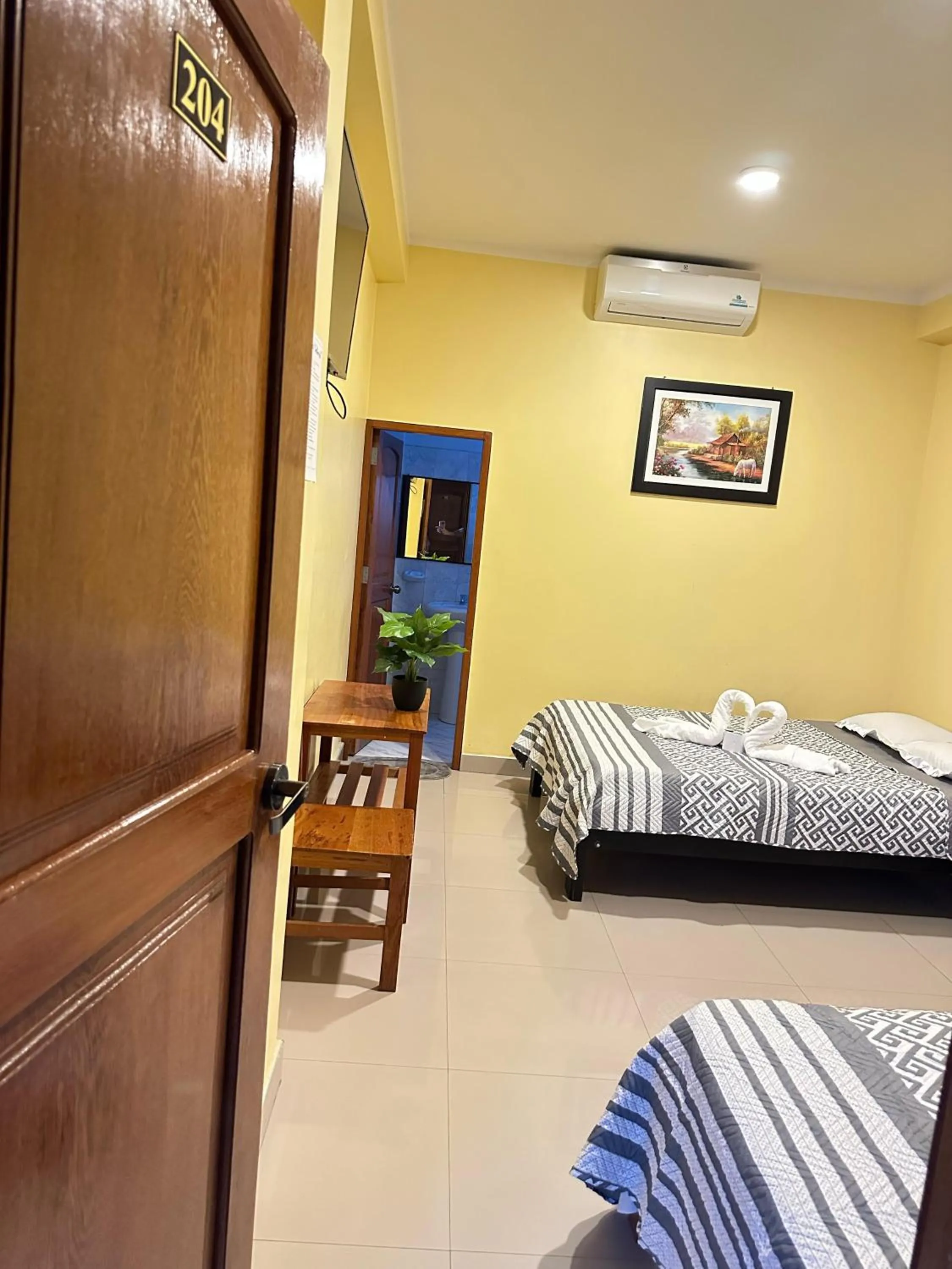 Bed in Hostal Cordillera Azul