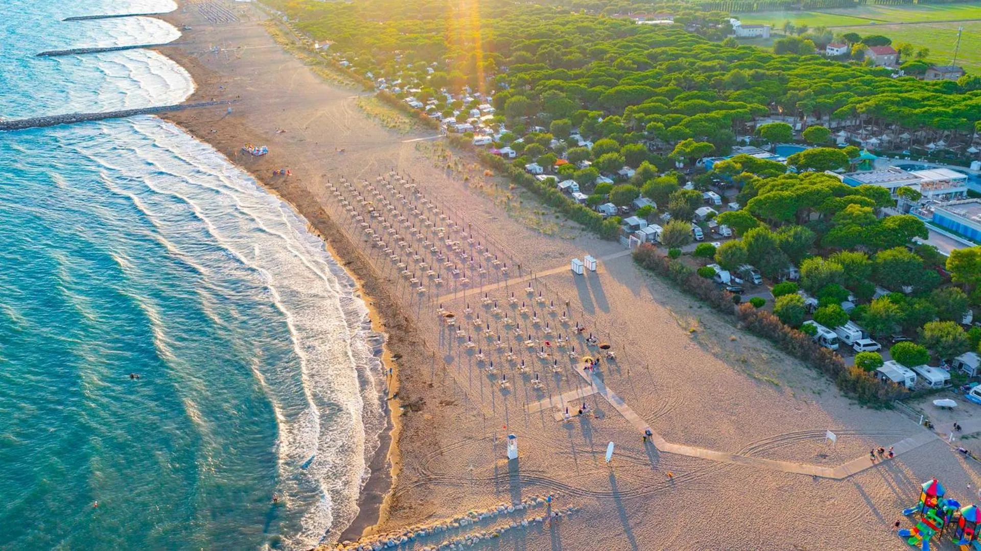 Bird's eye view in Camping Village Cavallino