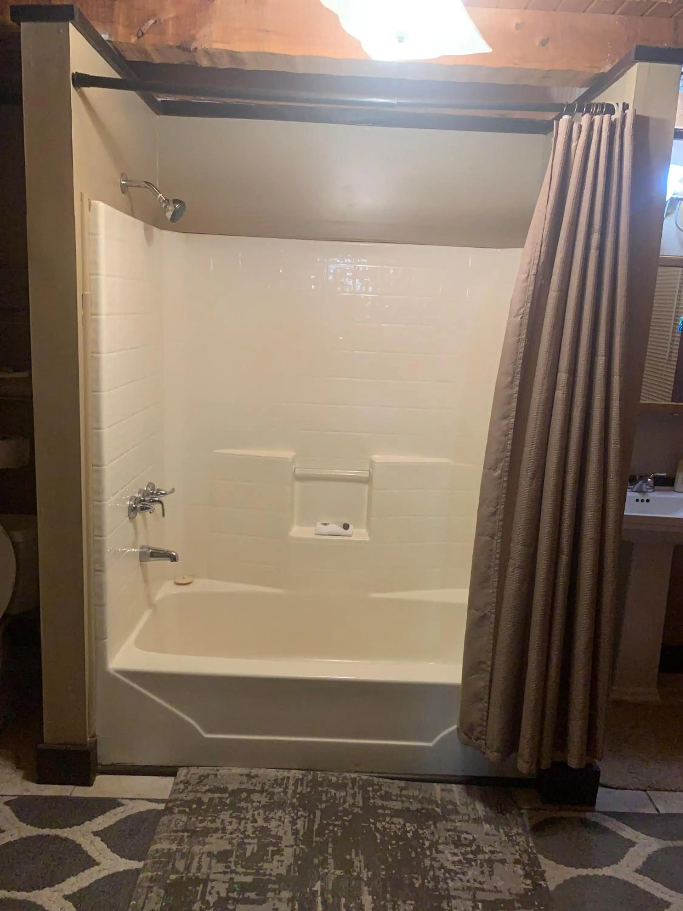 Shower in Log Cabin in the Field