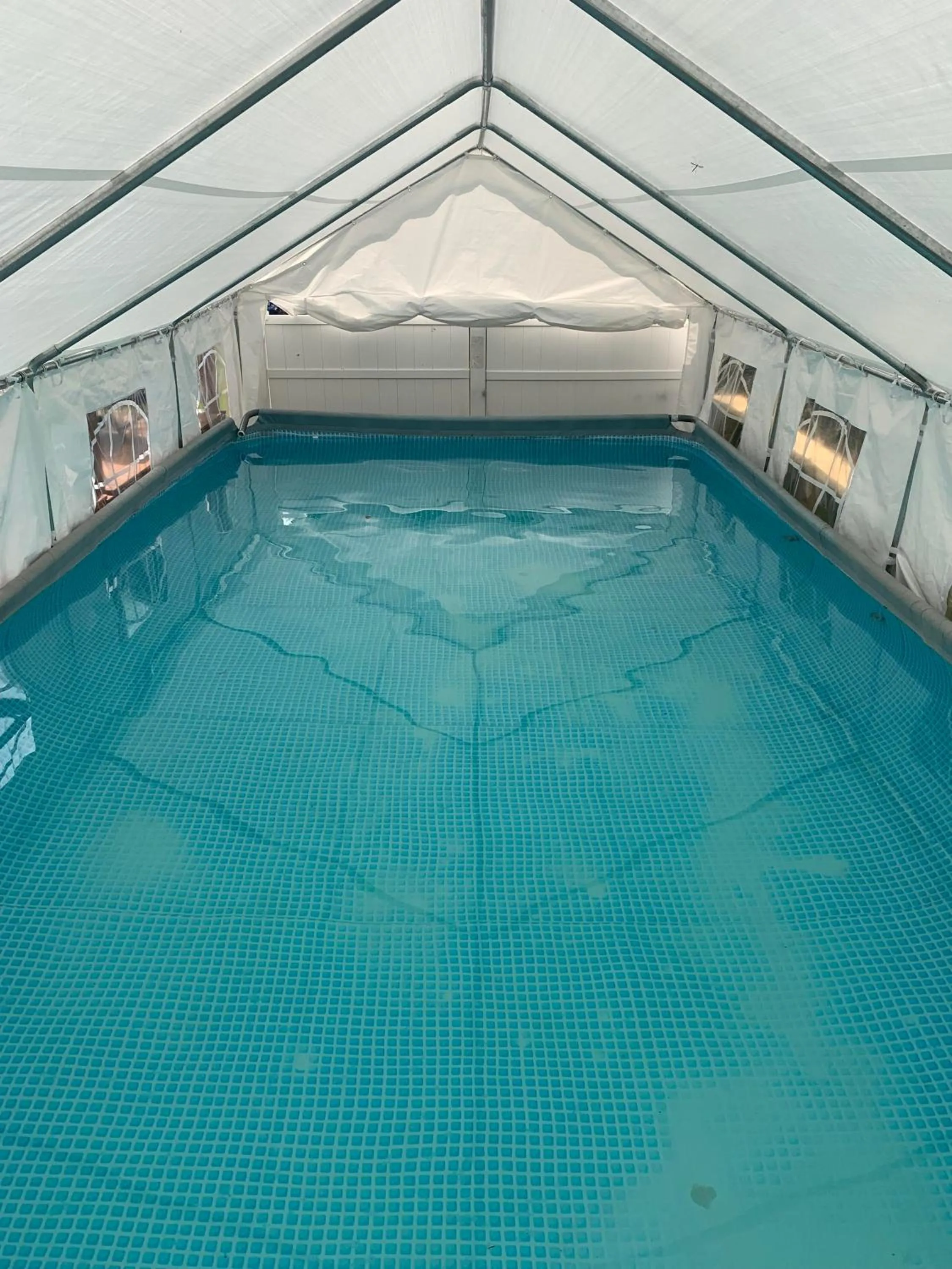 Pool view in Log Cabin in the Field