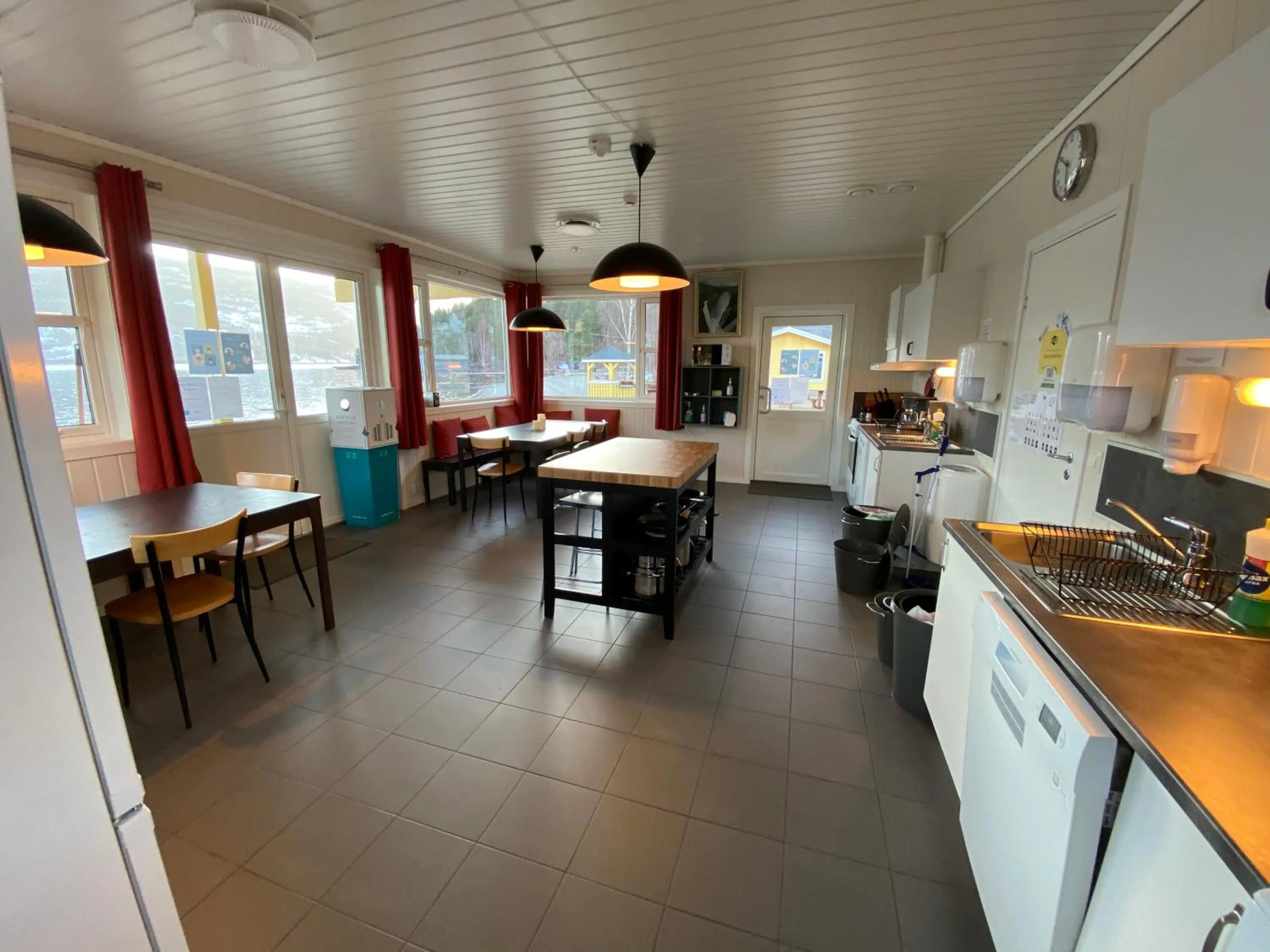 Communal kitchen in Sandviken Camping