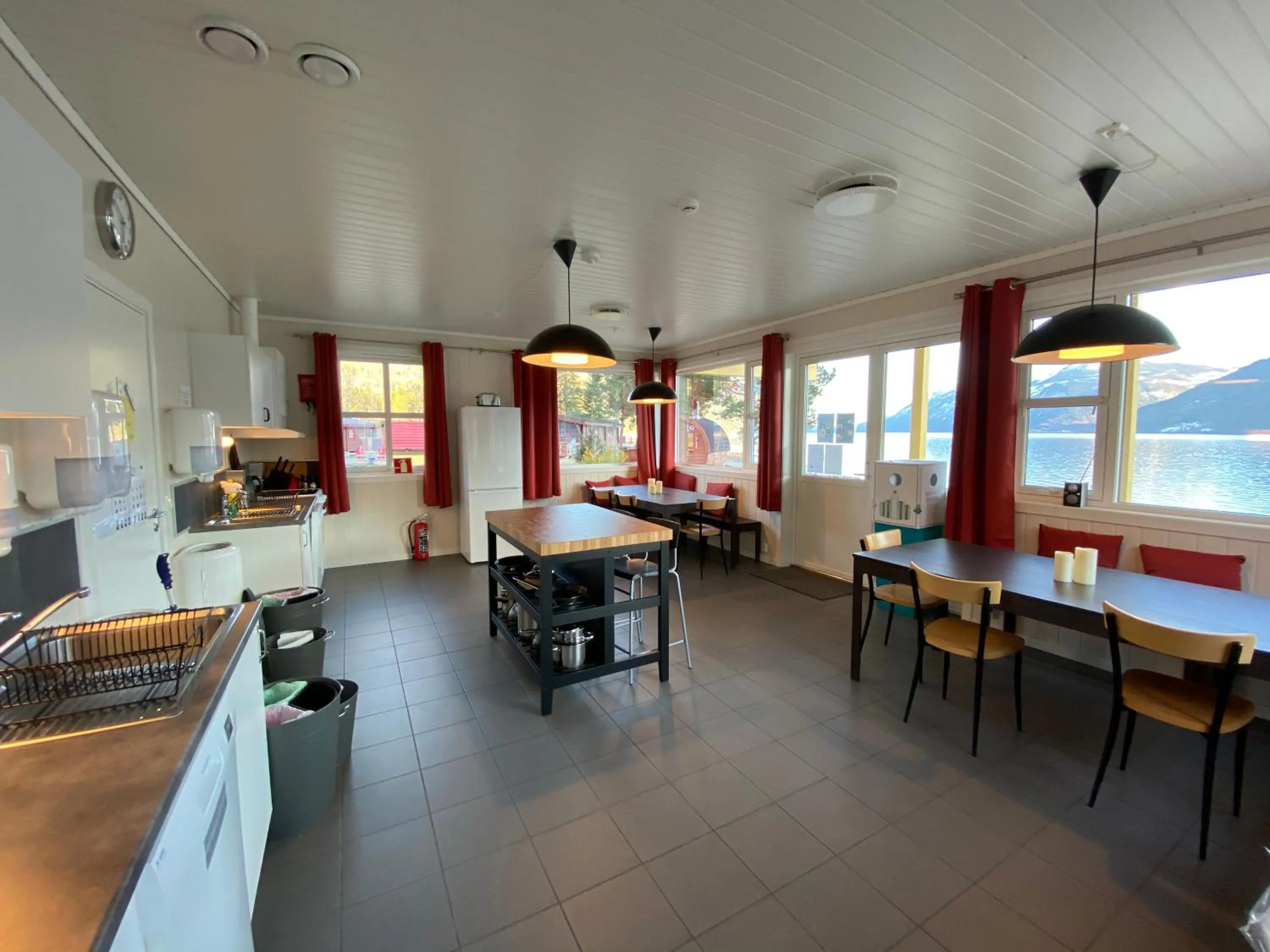 Communal kitchen in Sandviken Camping