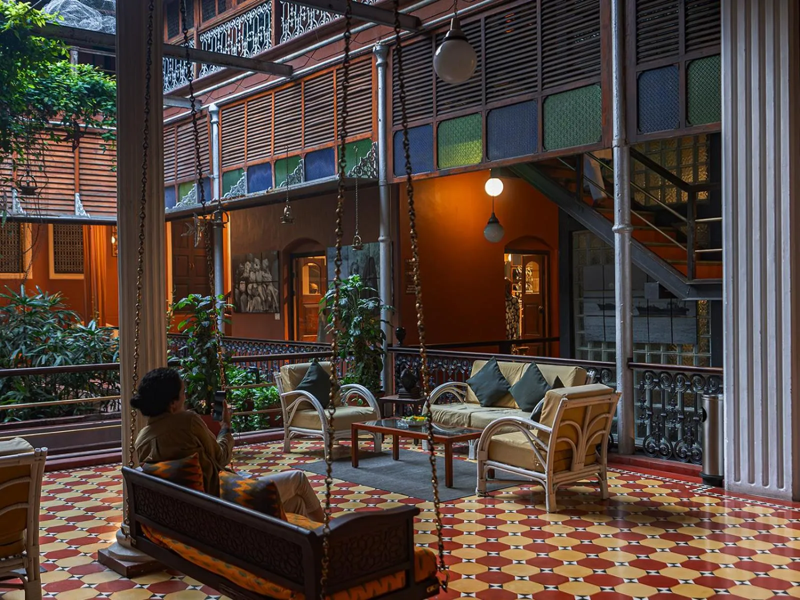 Inner courtyard view in The House of MG-A Heritage Hotel, Ahmedabad