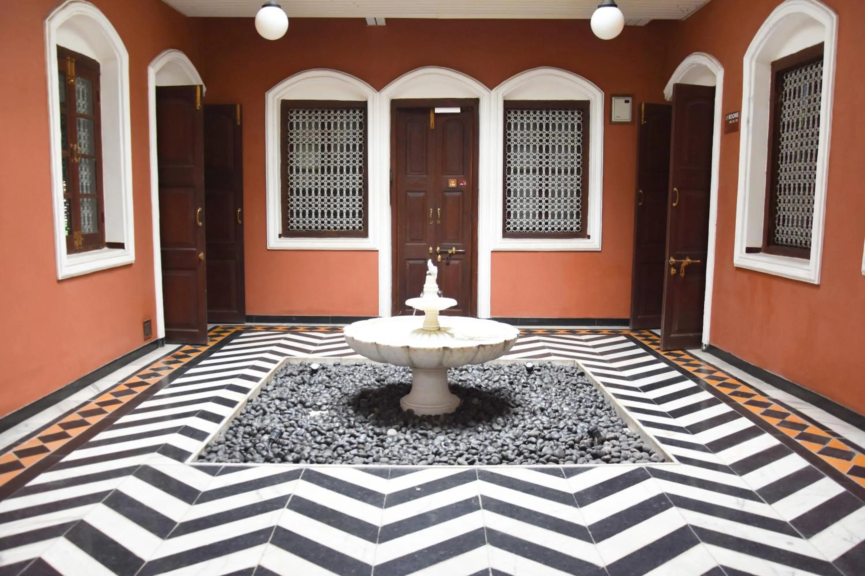 Inner courtyard view in The House of MG-A Heritage Hotel, Ahmedabad