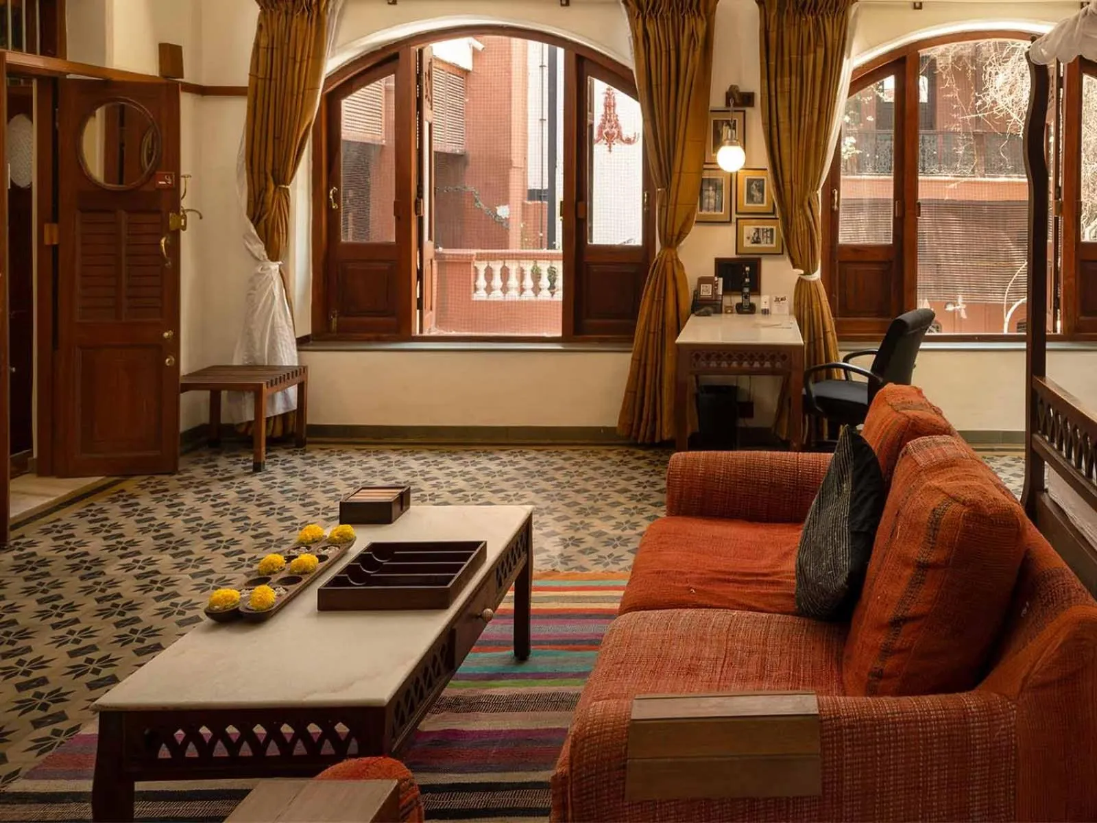 Living room in The House of MG-A Heritage Hotel, Ahmedabad