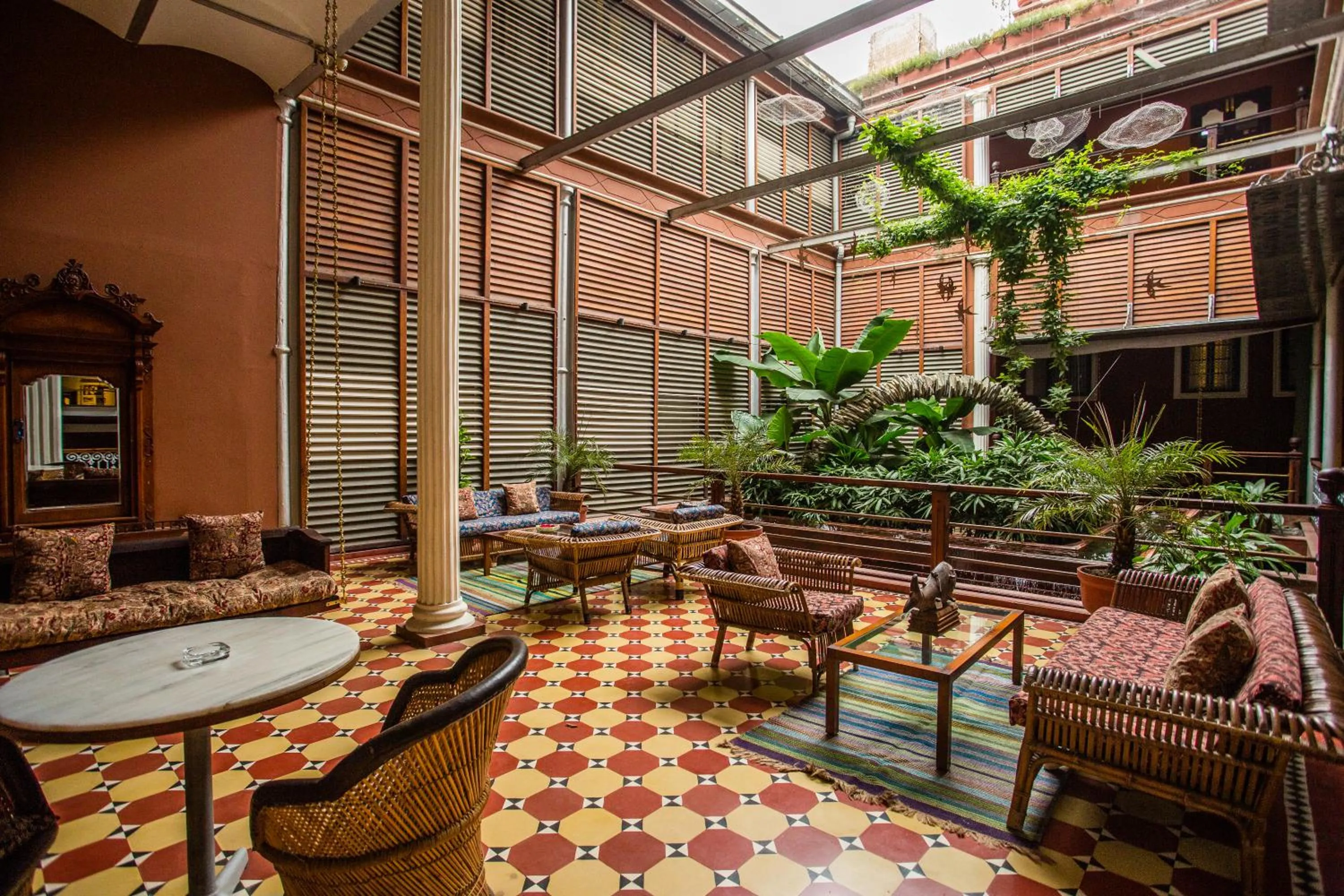 Seating area in The House of MG-A Heritage Hotel, Ahmedabad