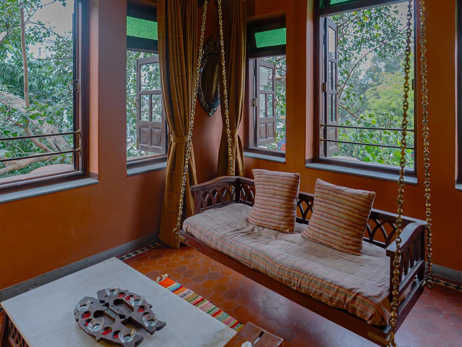 View (from property/room), Bed in The House of MG-A Heritage Hotel, Ahmedabad