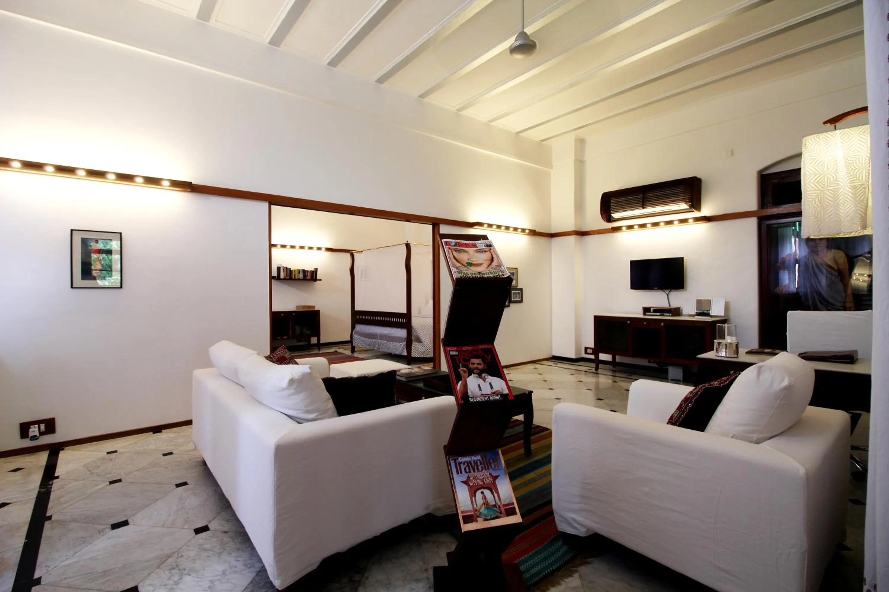 Living room in The House of MG-A Heritage Hotel, Ahmedabad