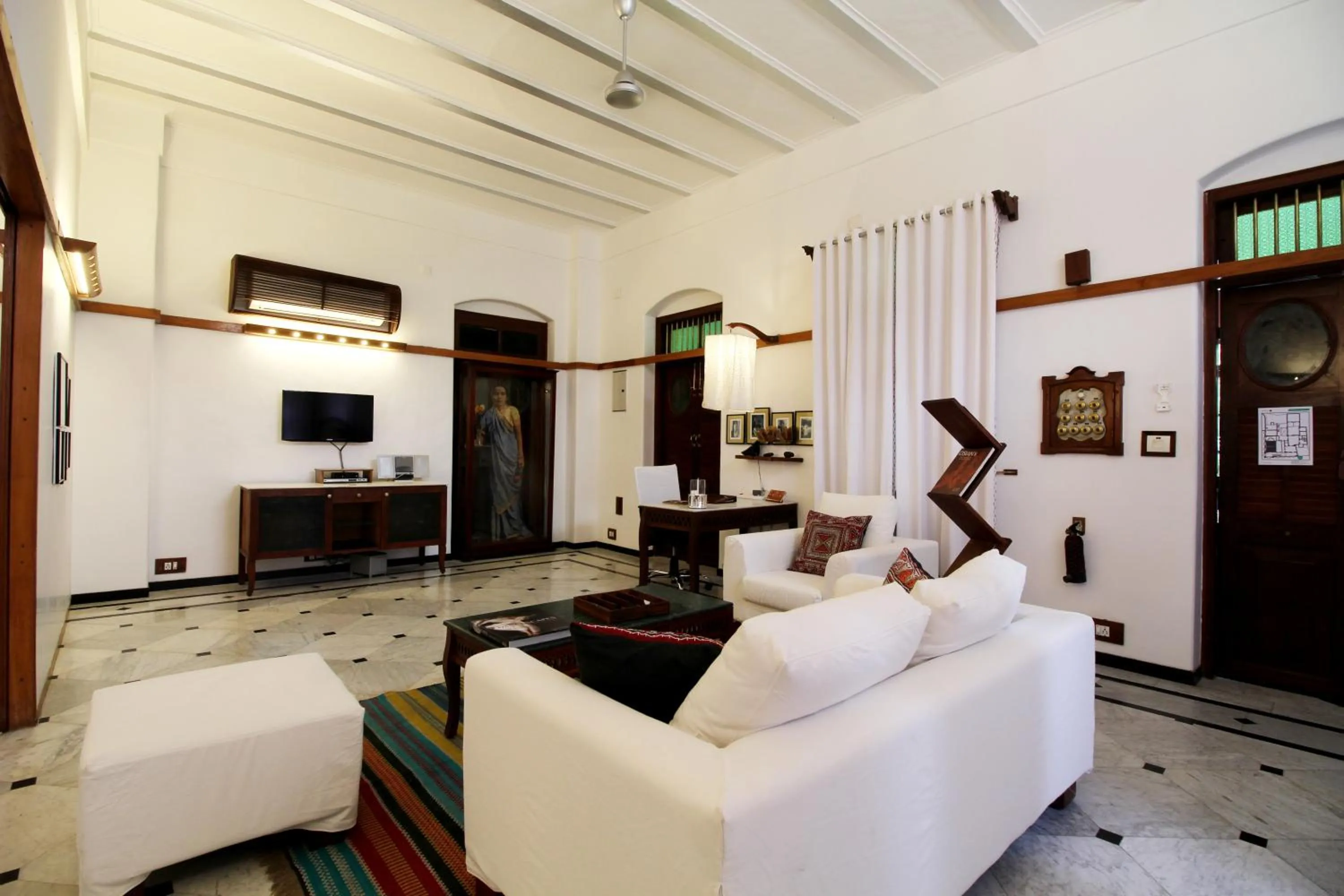 Living room in The House of MG-A Heritage Hotel, Ahmedabad