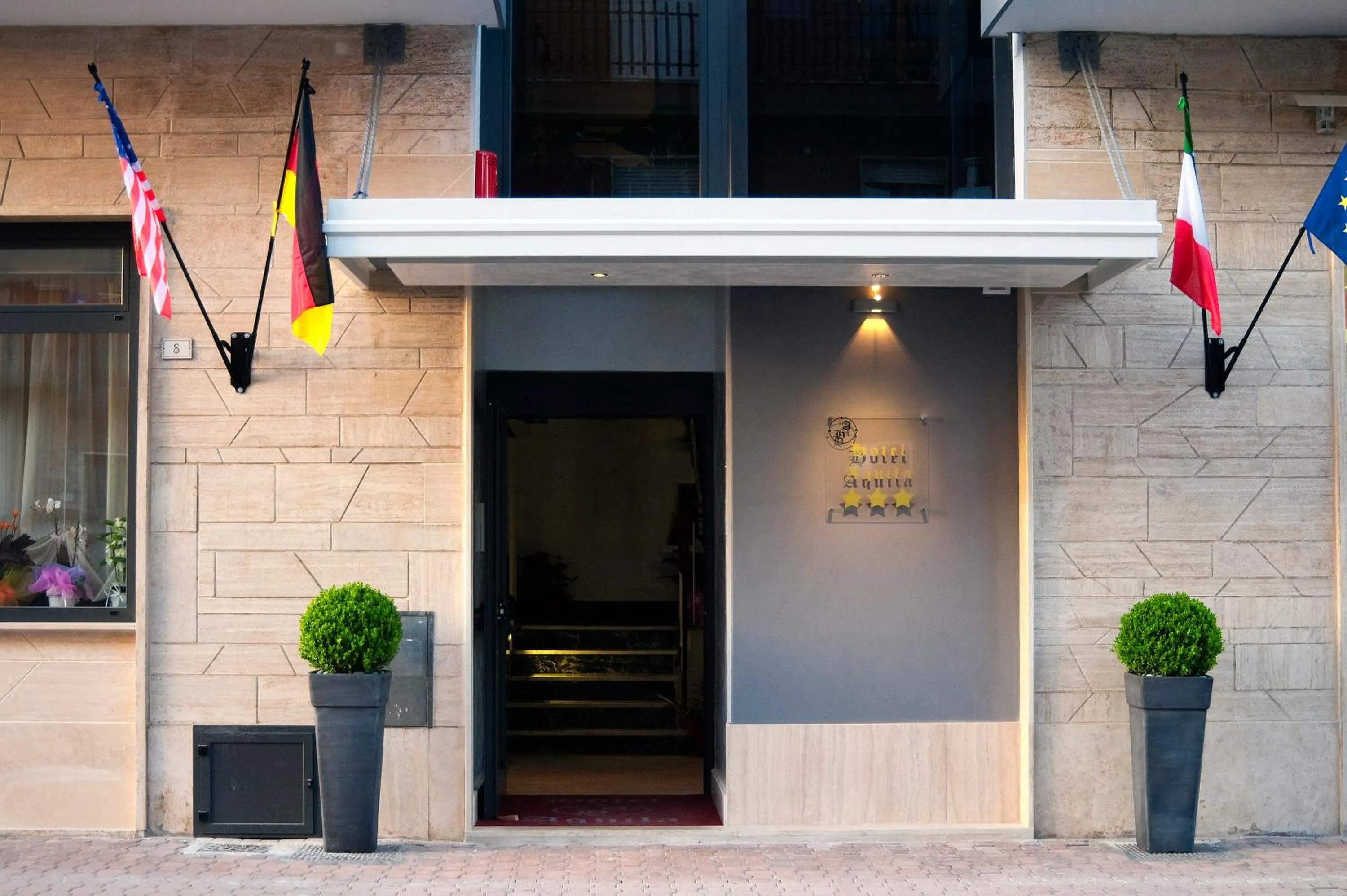 Facade/entrance in Hotel Aquila