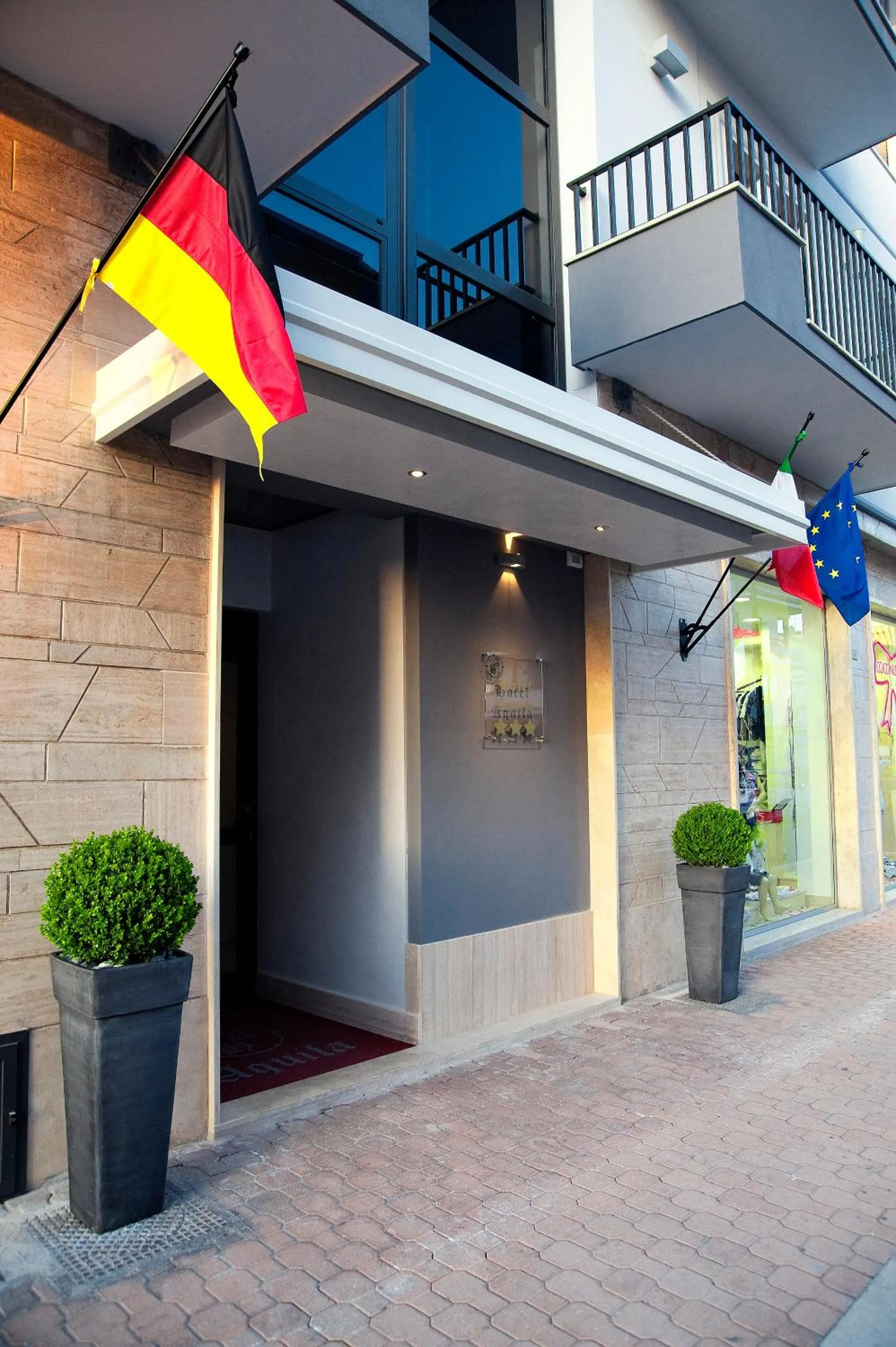 Facade/entrance in Hotel Aquila