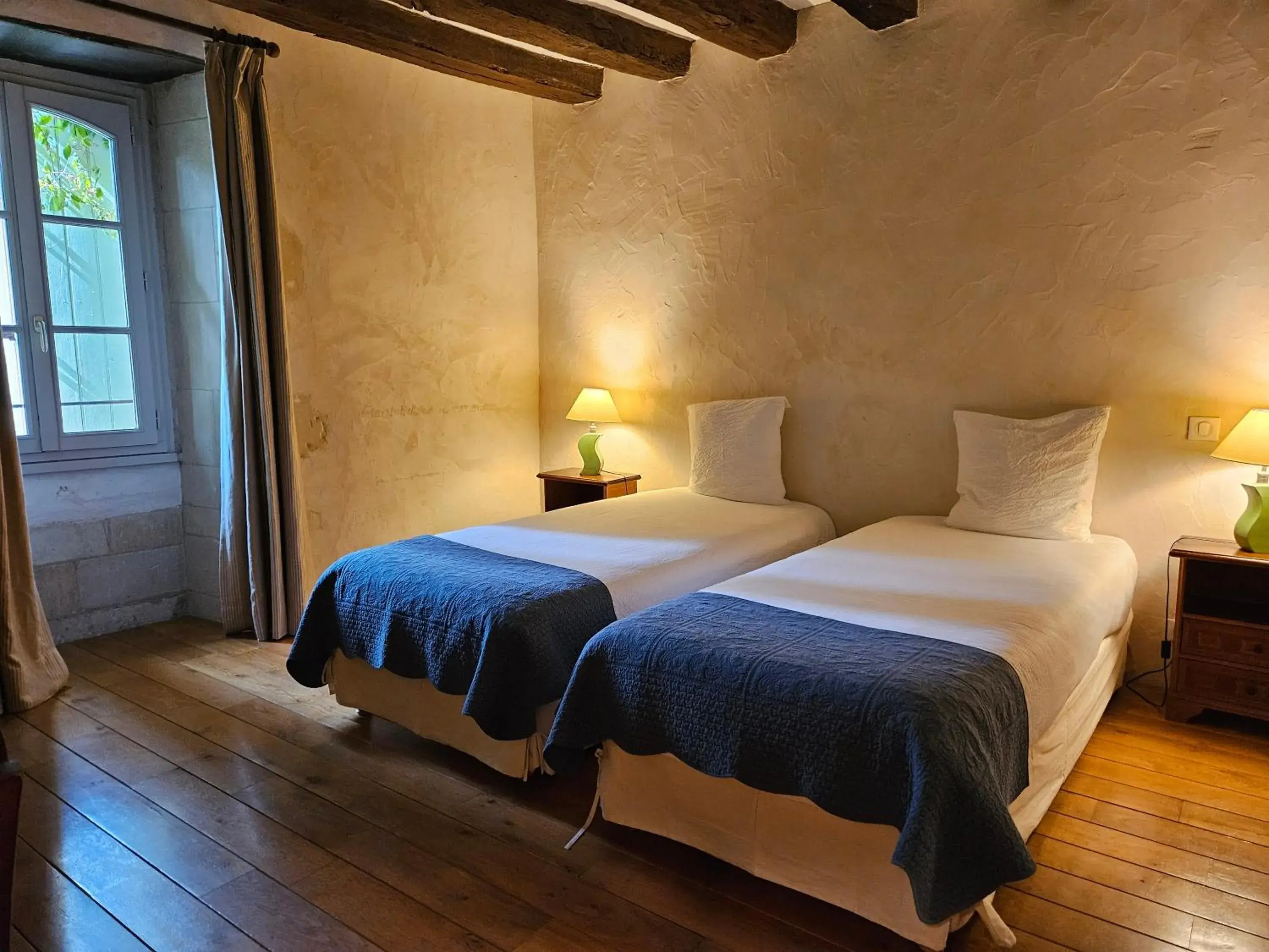 Bedroom, Bed in Logis Hôtel Restaurant Relais de la Mothe Bedroom, Bed in Logis Hôtel Restaurant Relais de la Mothe