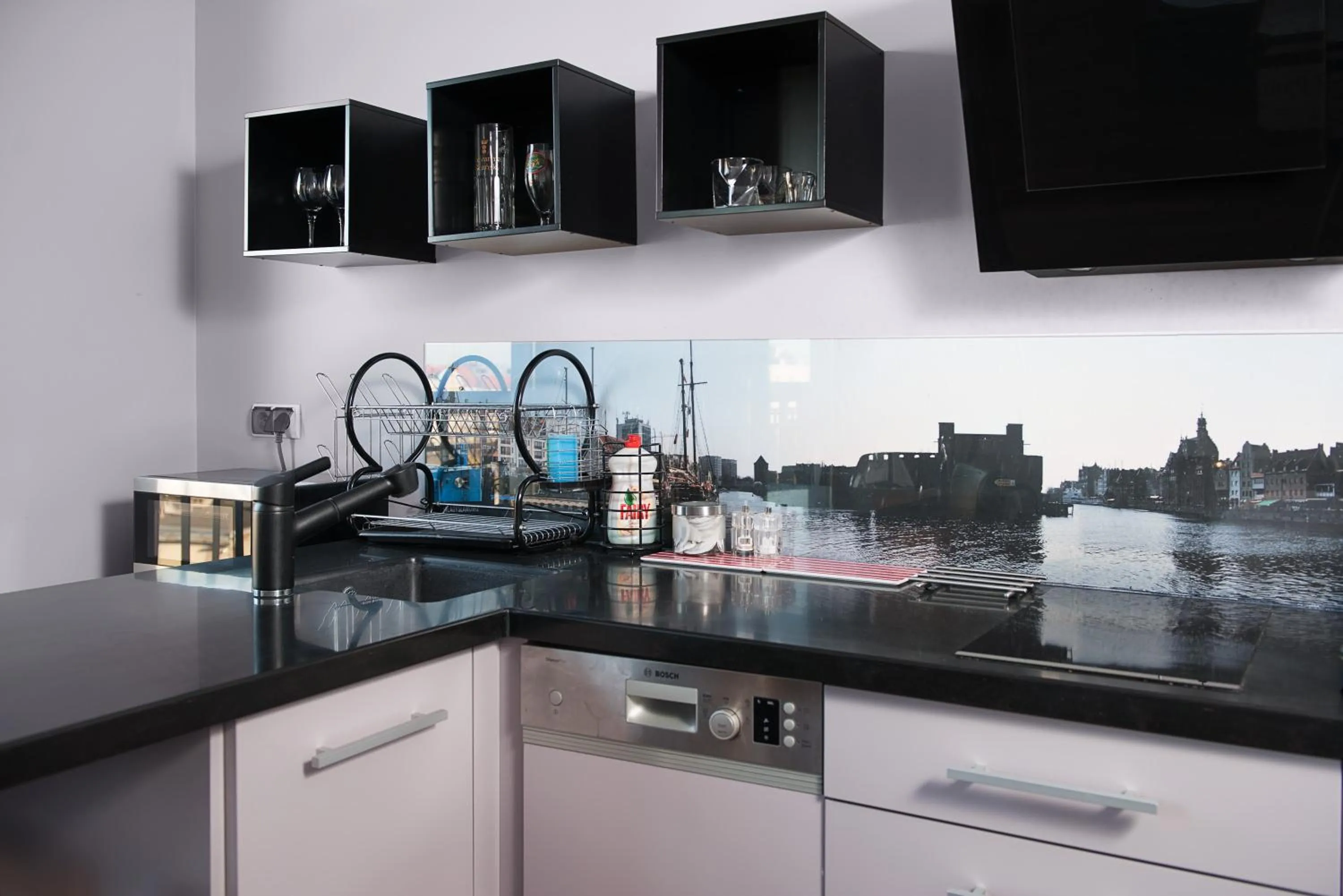 Kitchen or kitchenette in Apartamenty Apartinfo Szafarnia