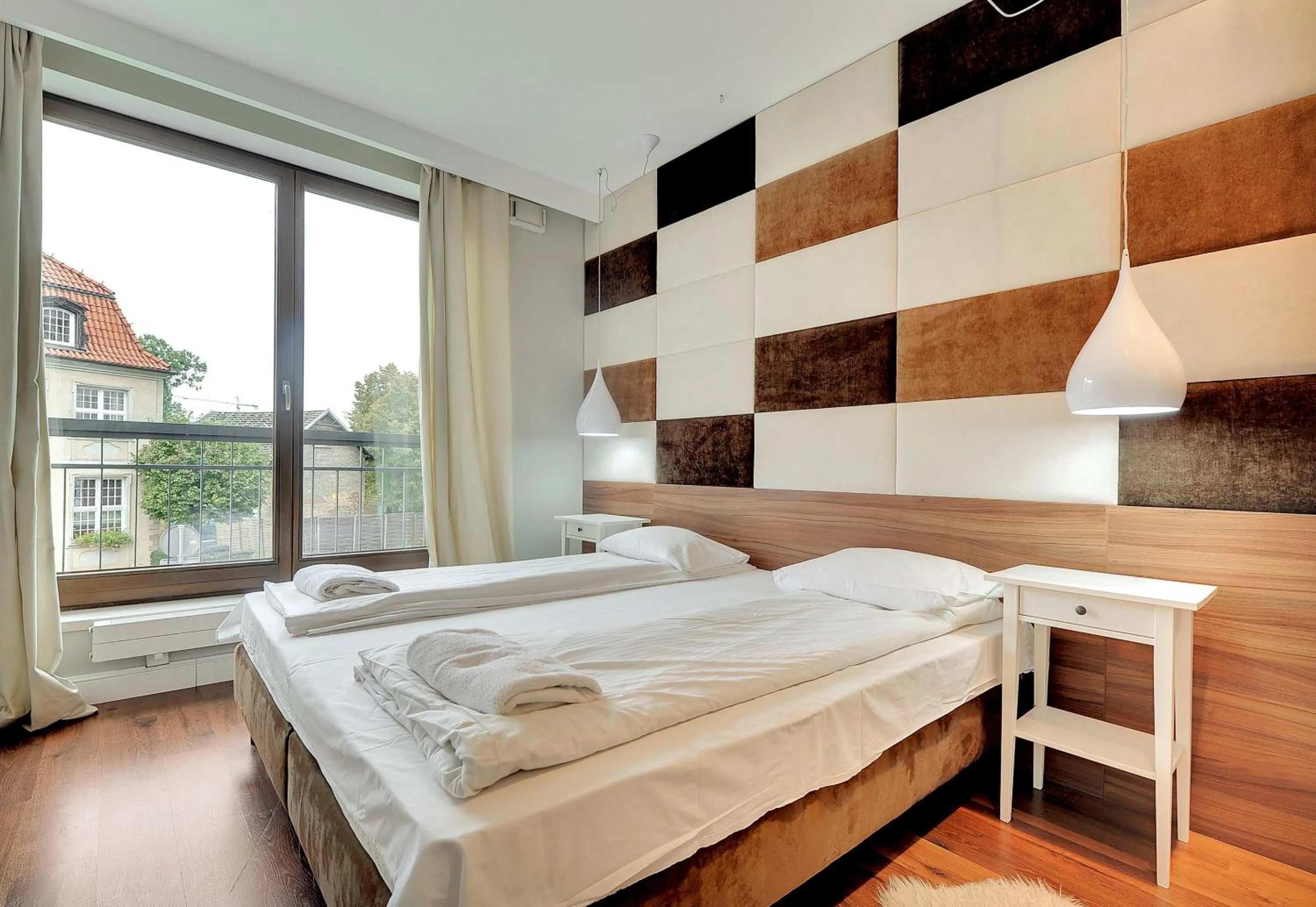 Bedroom, Bed in Apartamenty Apartinfo Szafarnia