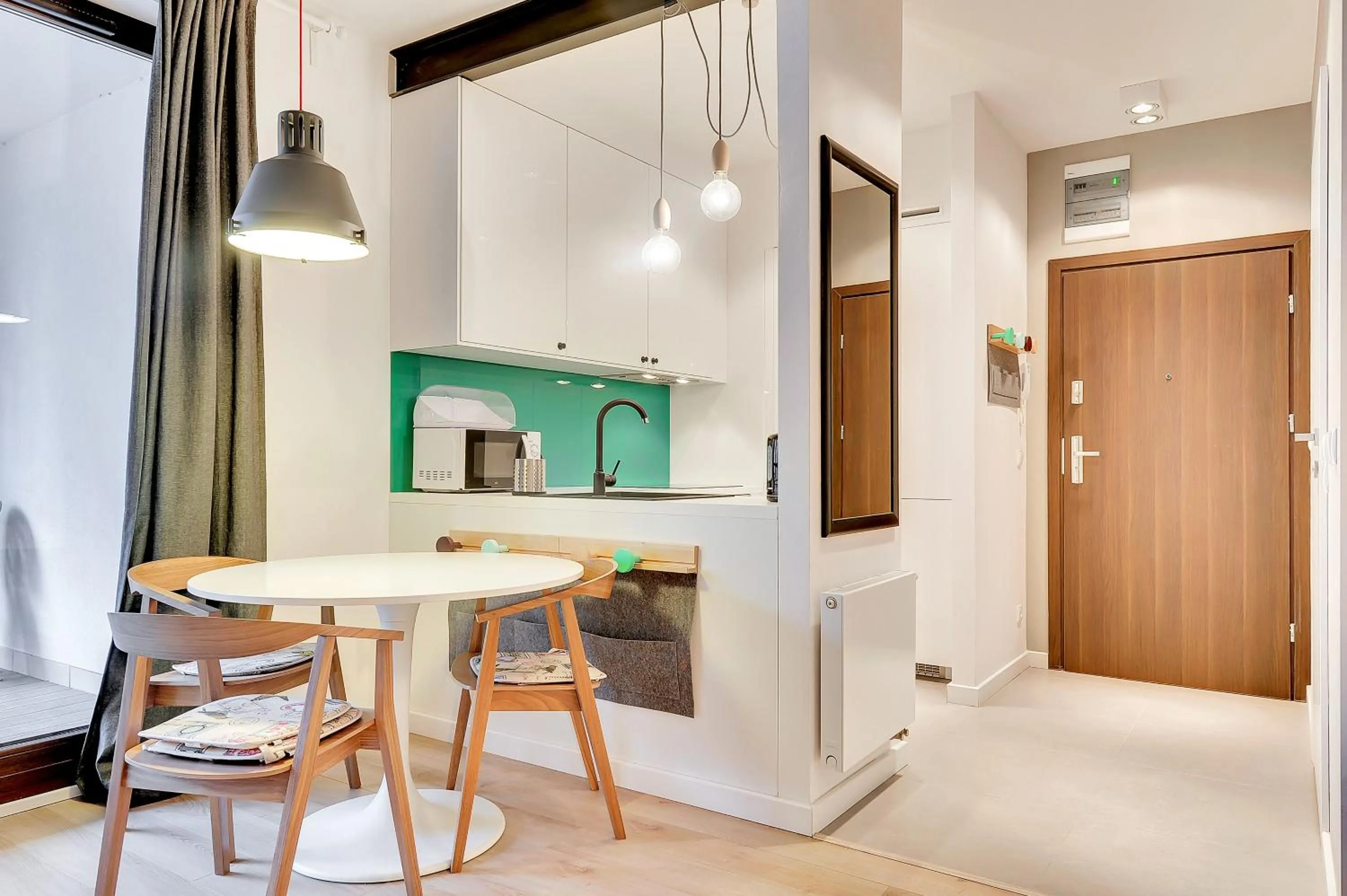 Kitchen or kitchenette in Apartamenty Apartinfo Szafarnia