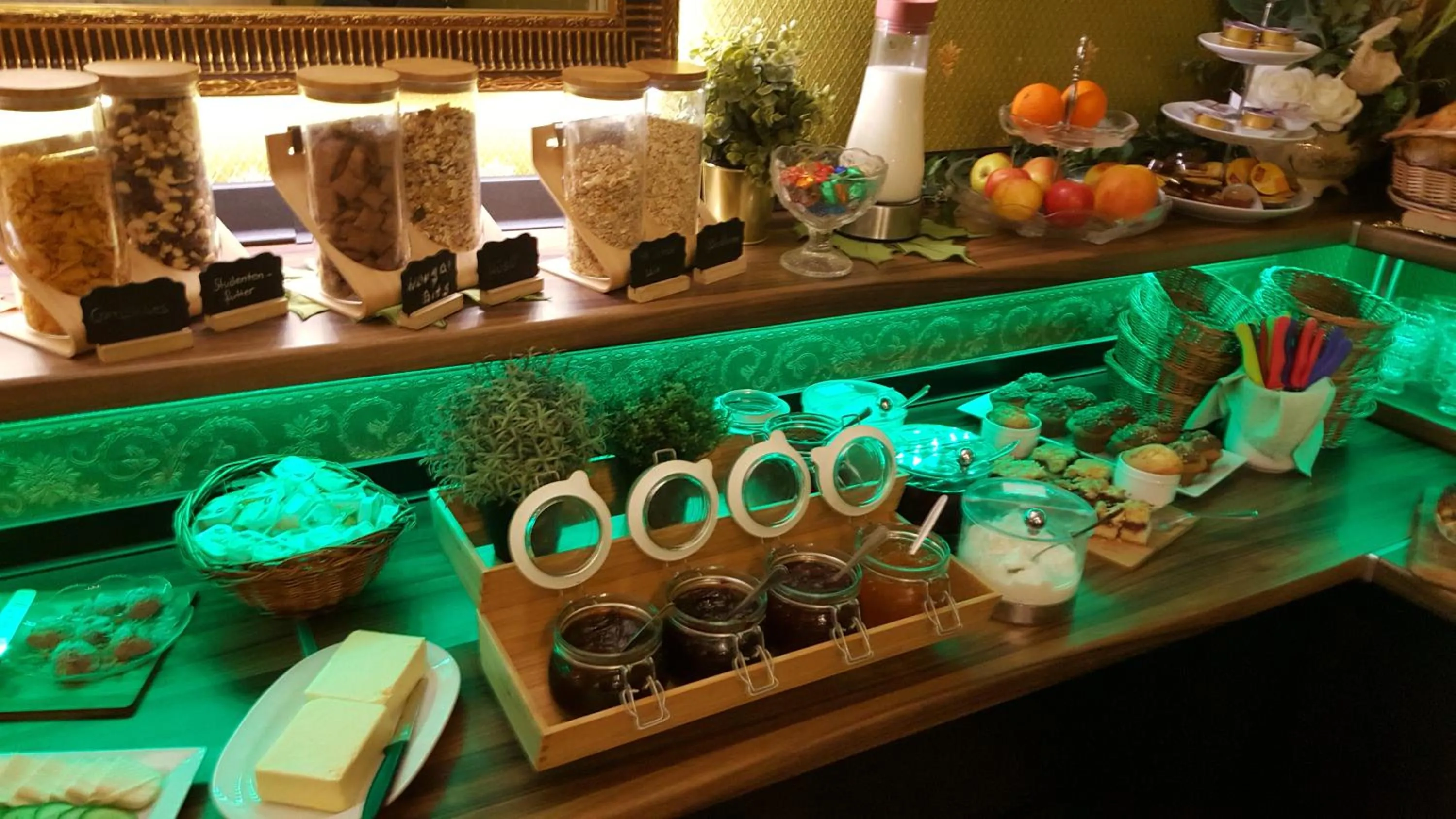 Buffet breakfast in Ahorn Hotel