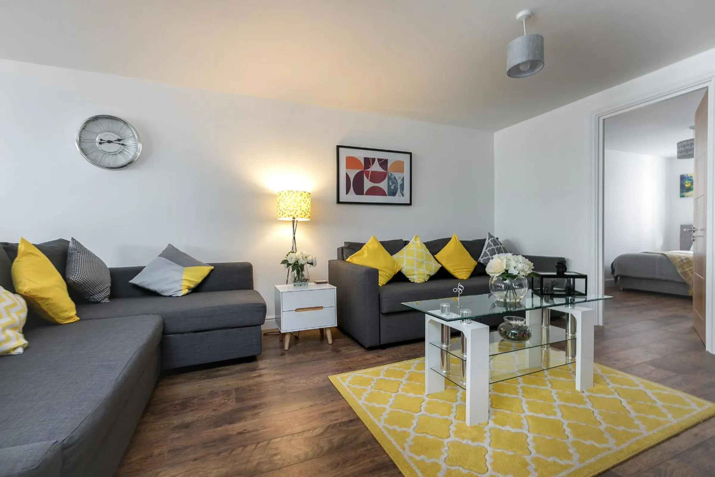 Living room in KVM - City Apartments - Contractors - Town Centre by KVM Stays Living room in KVM - City Apartments - Contractors - Town Centre by KVM Stays