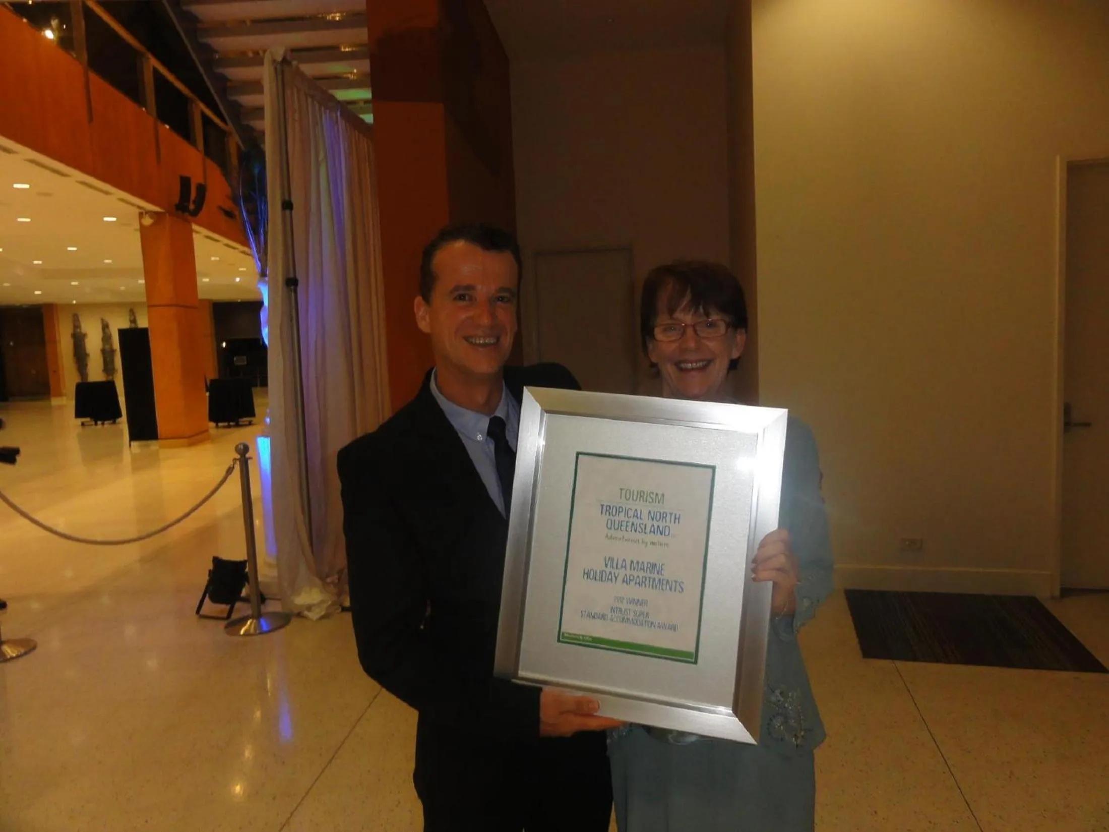 Certificate/Award in Villa Marine Holiday Apartments Cairns