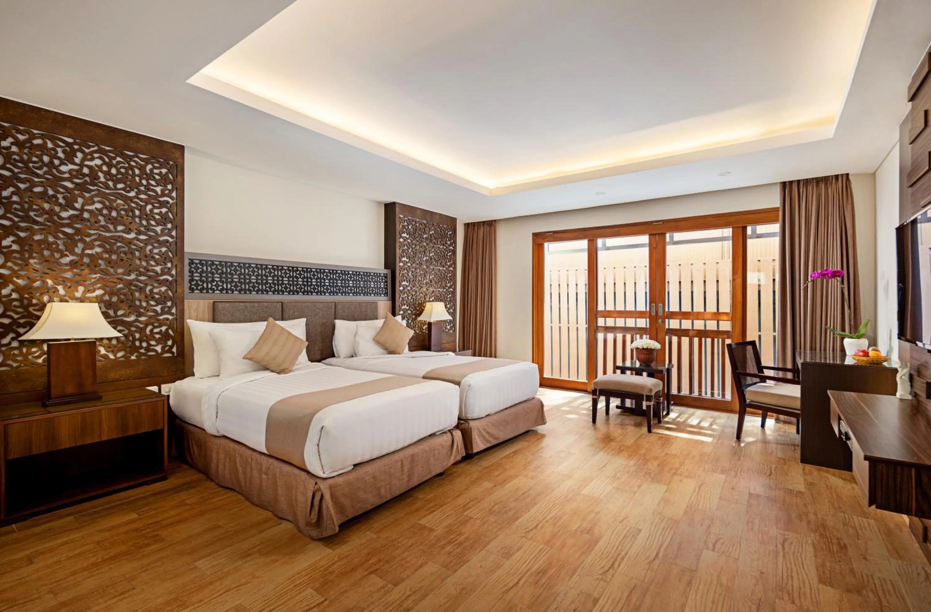 Bedroom, Bed in Villa Kayu Raja