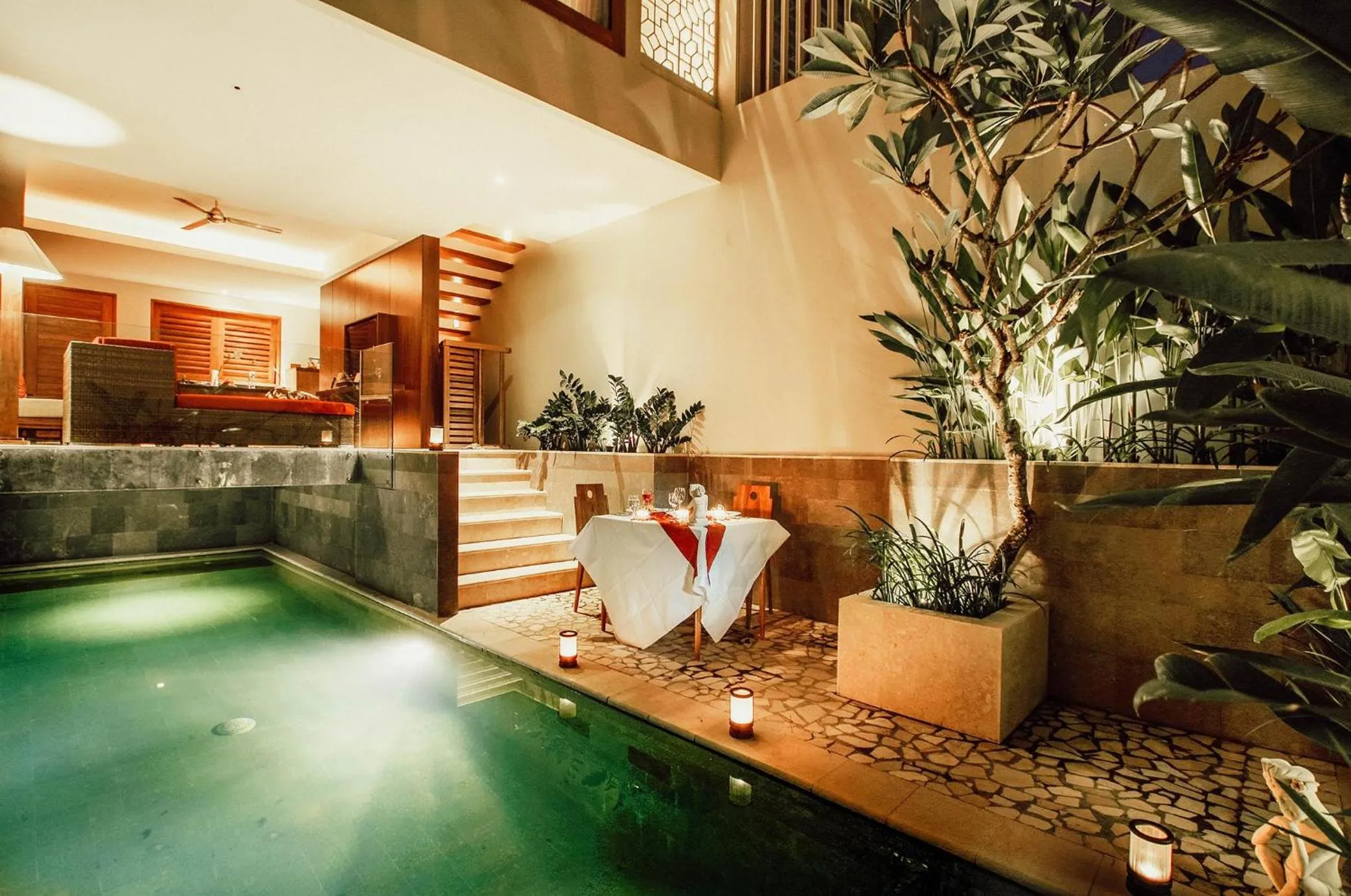 Pool view in Villa Kayu Raja