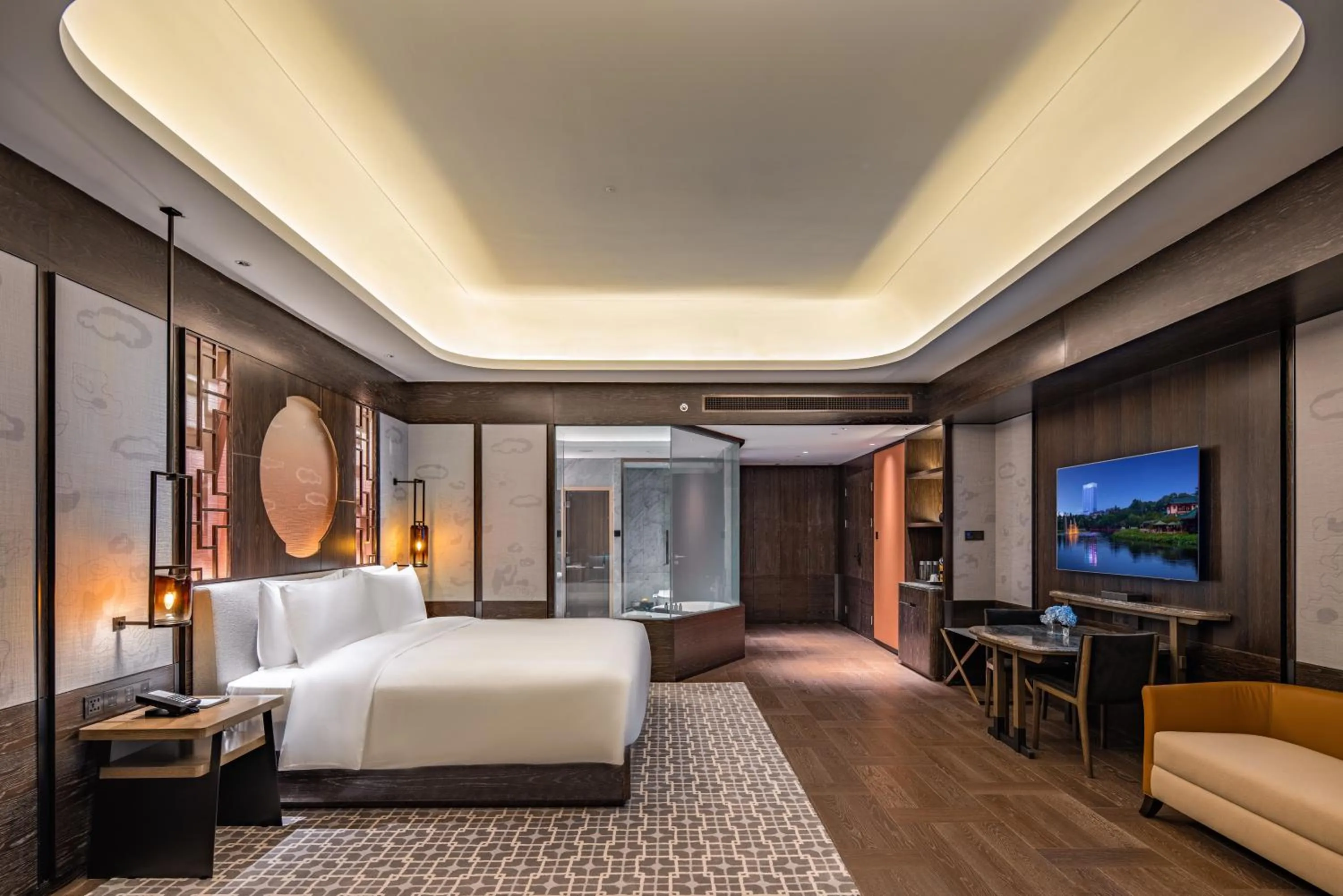 Bed in CYNN XANADU Hotel Chengdu