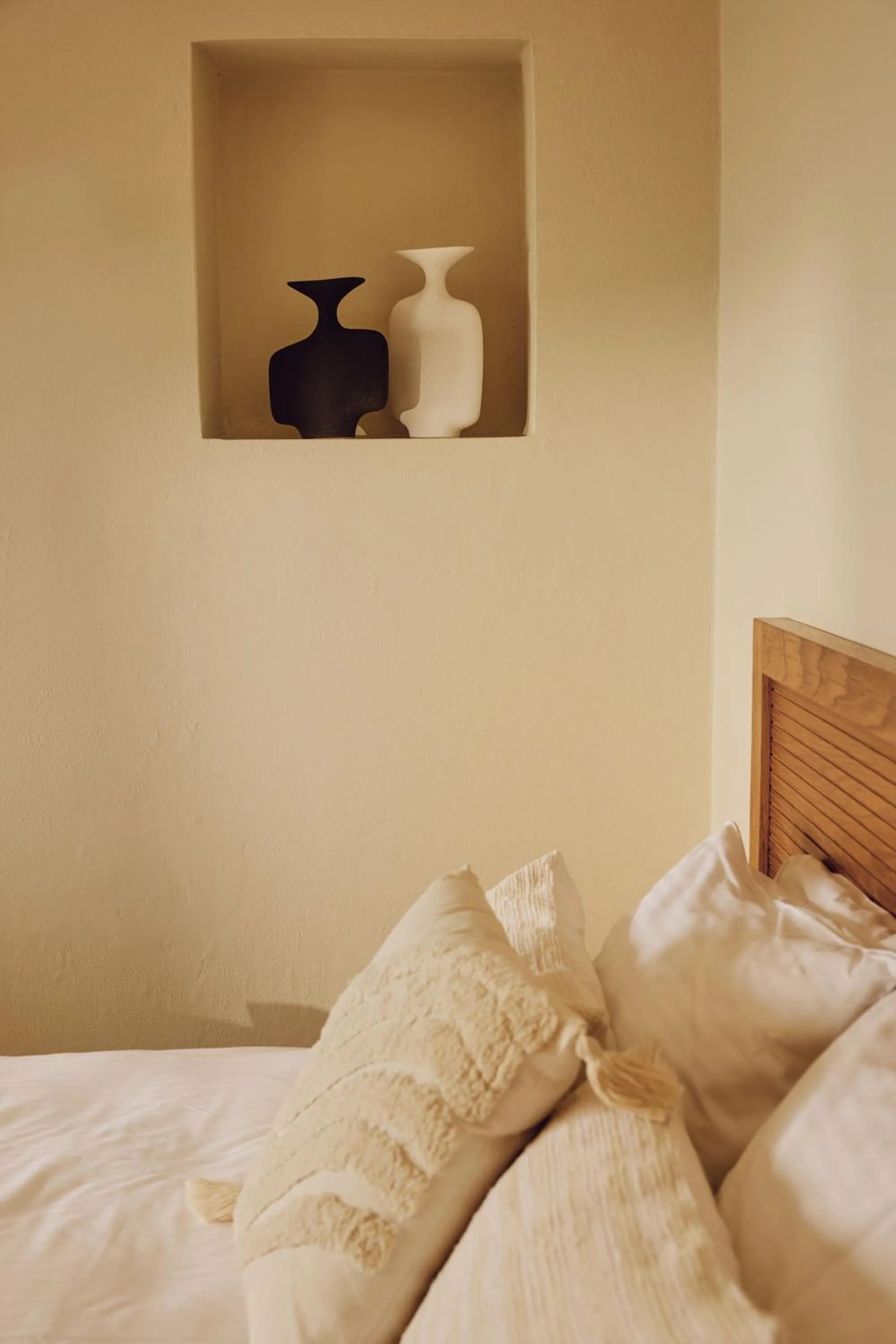 Bed in Agali Hotel Paxos