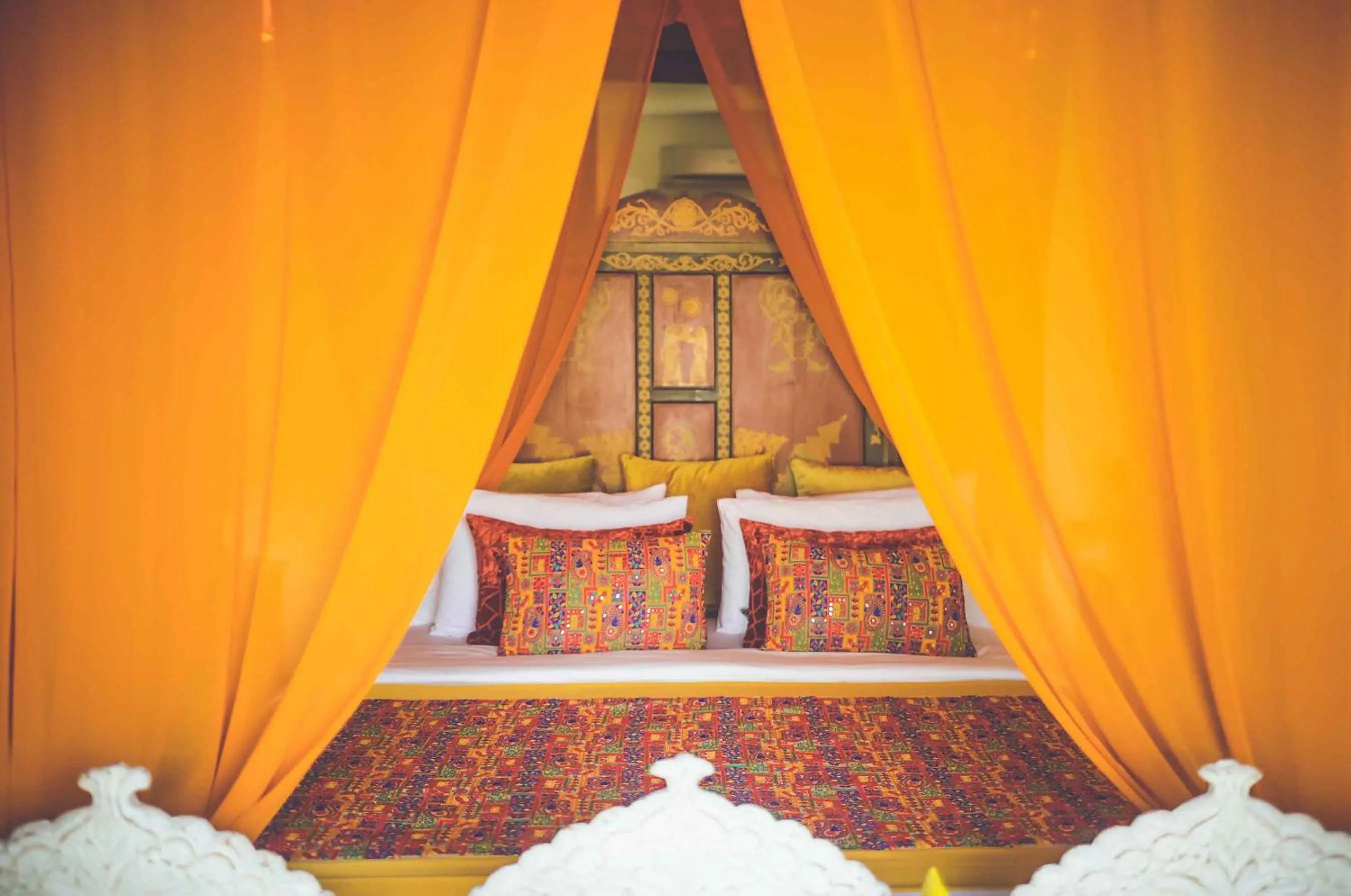 Bed in Aathma Colombo House