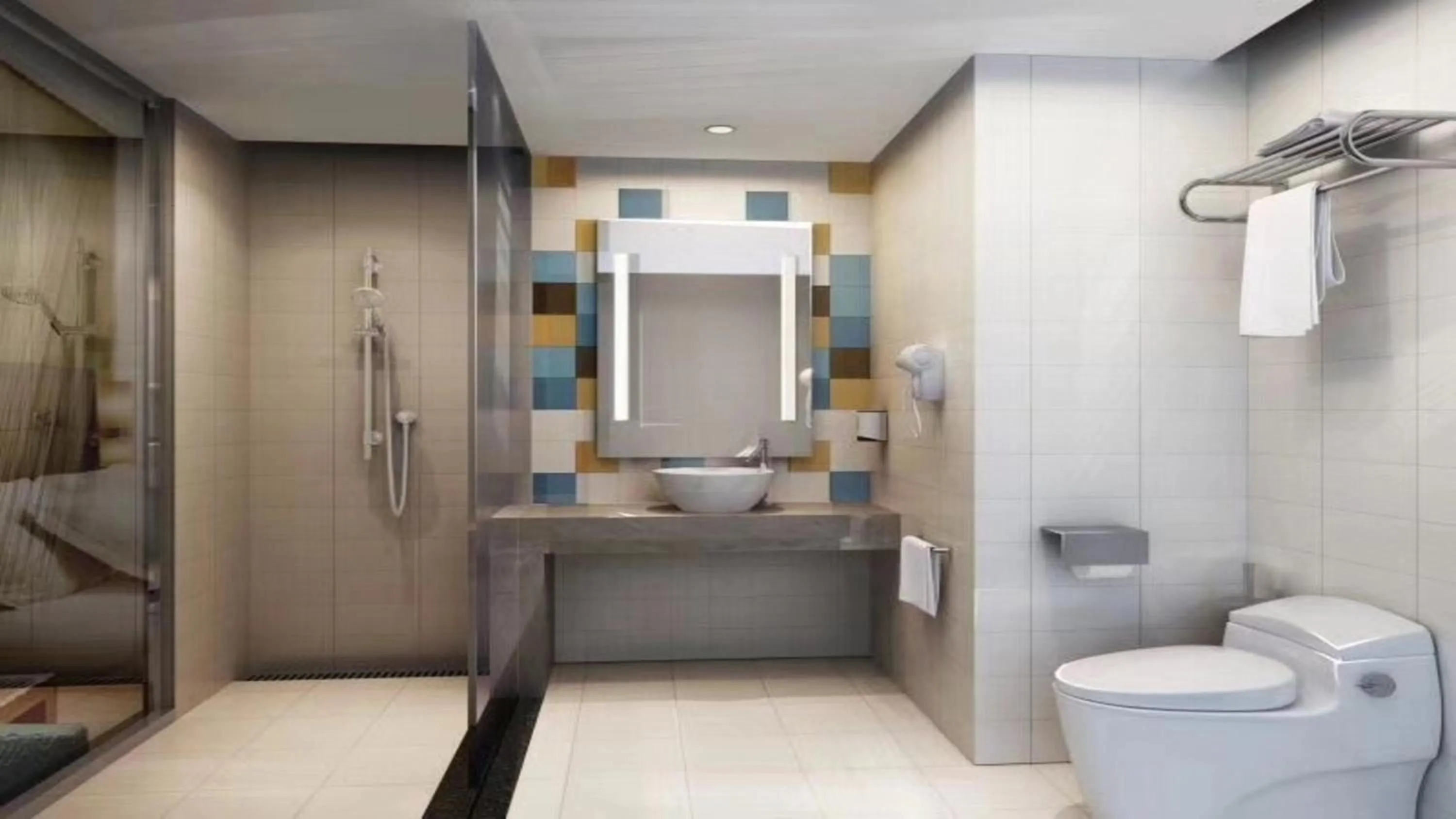 Bathroom in Holiday Inn Express - Liuyang Development Zone by IHG Changsha Huanghua Airport