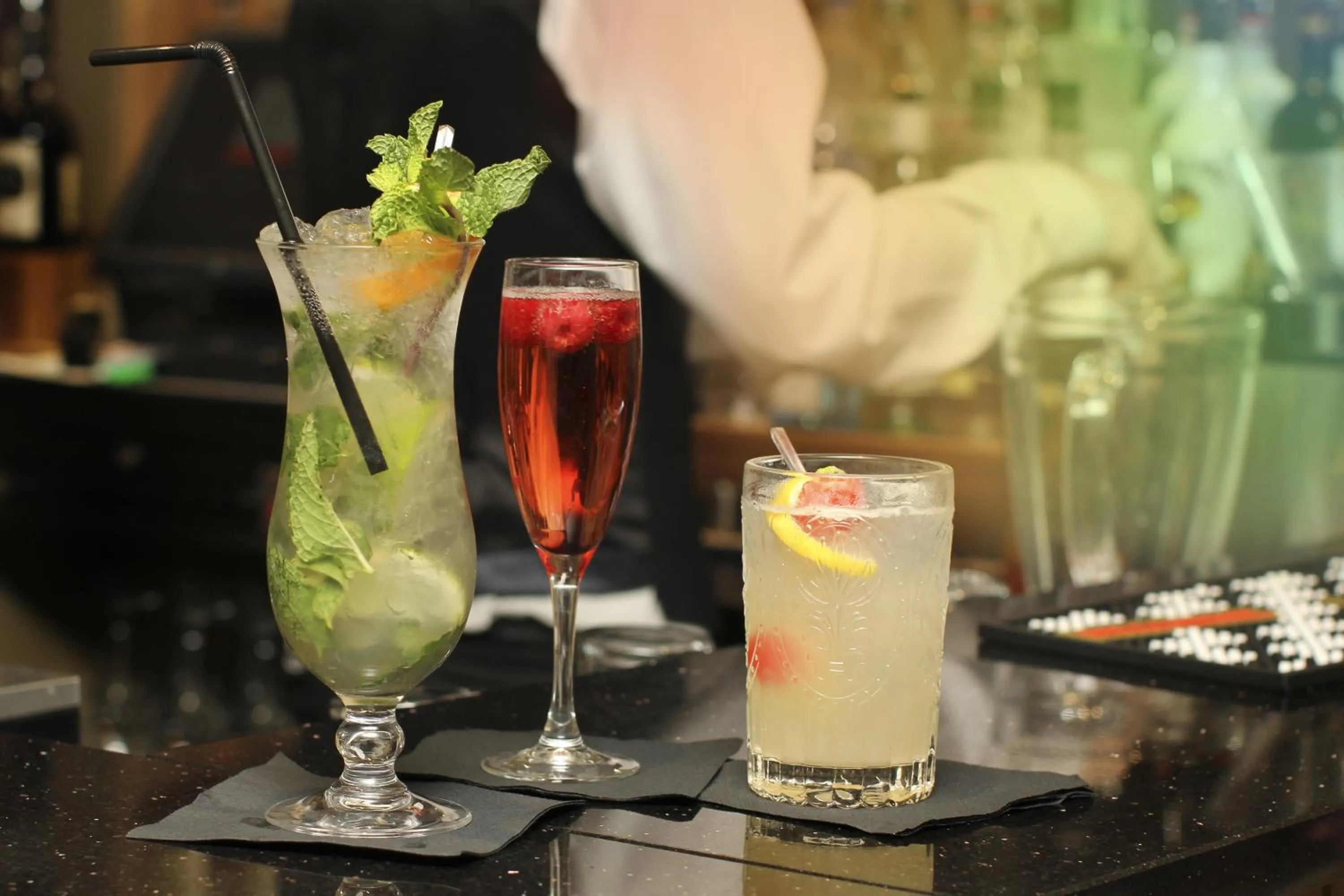 Alcoholic drinks in The Tontine Hotel