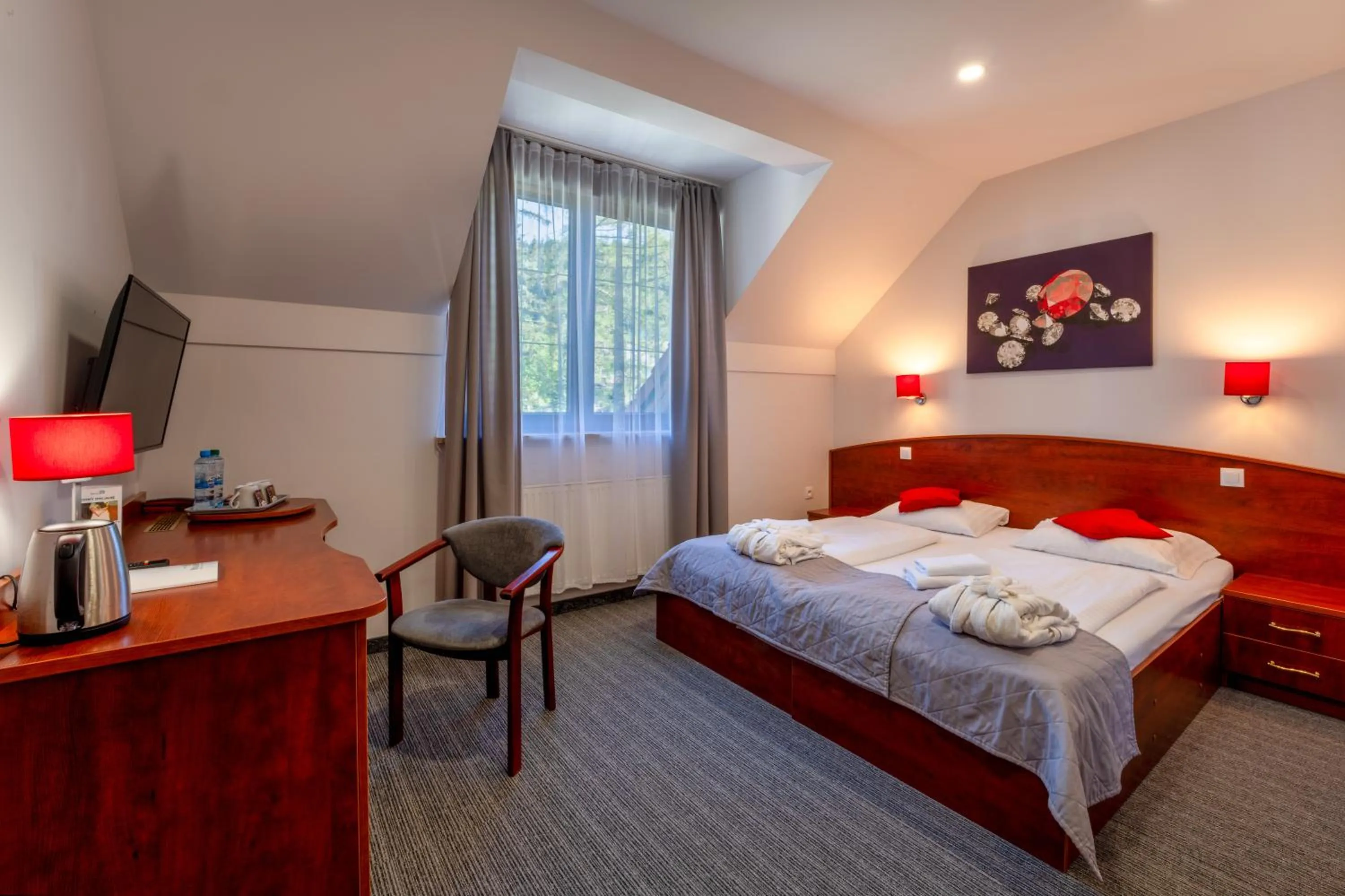 Bed in Malachit Karpacz SPA Hotel