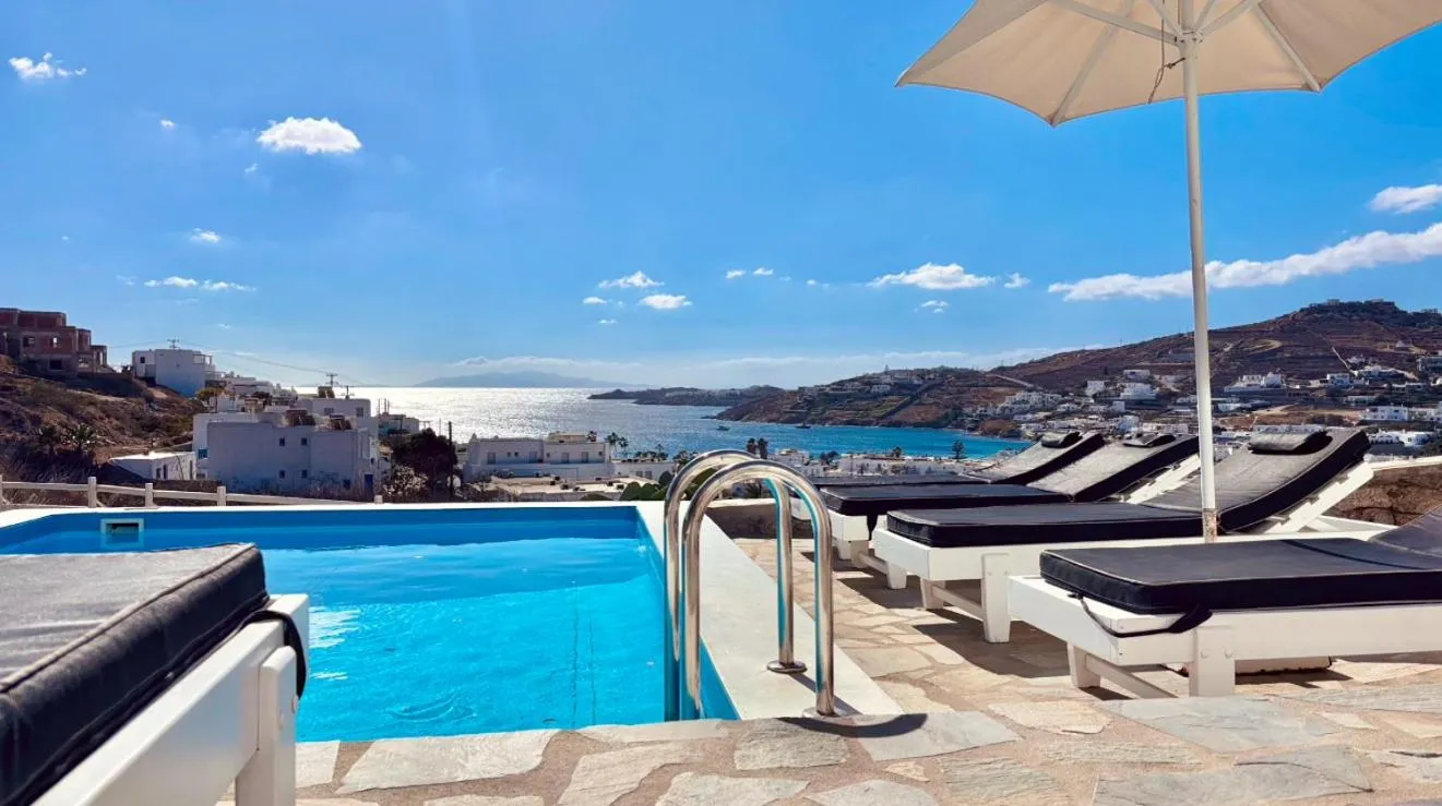 Pool view in Amperian Mykonos Suites & Villas