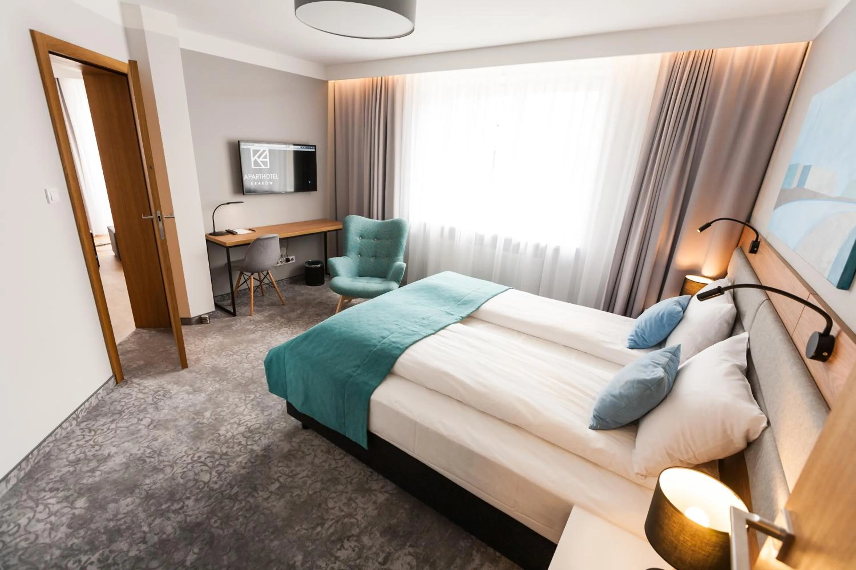 Bed in K4 APARTHOTEL KRAKÓW