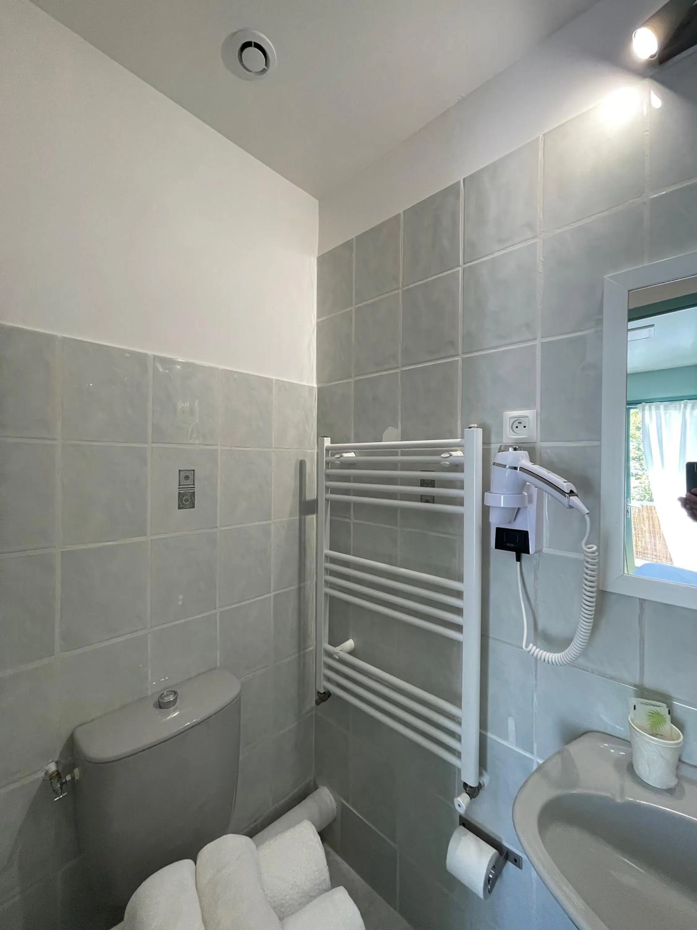 Bathroom in Hôtel Le Moulin D'Olt