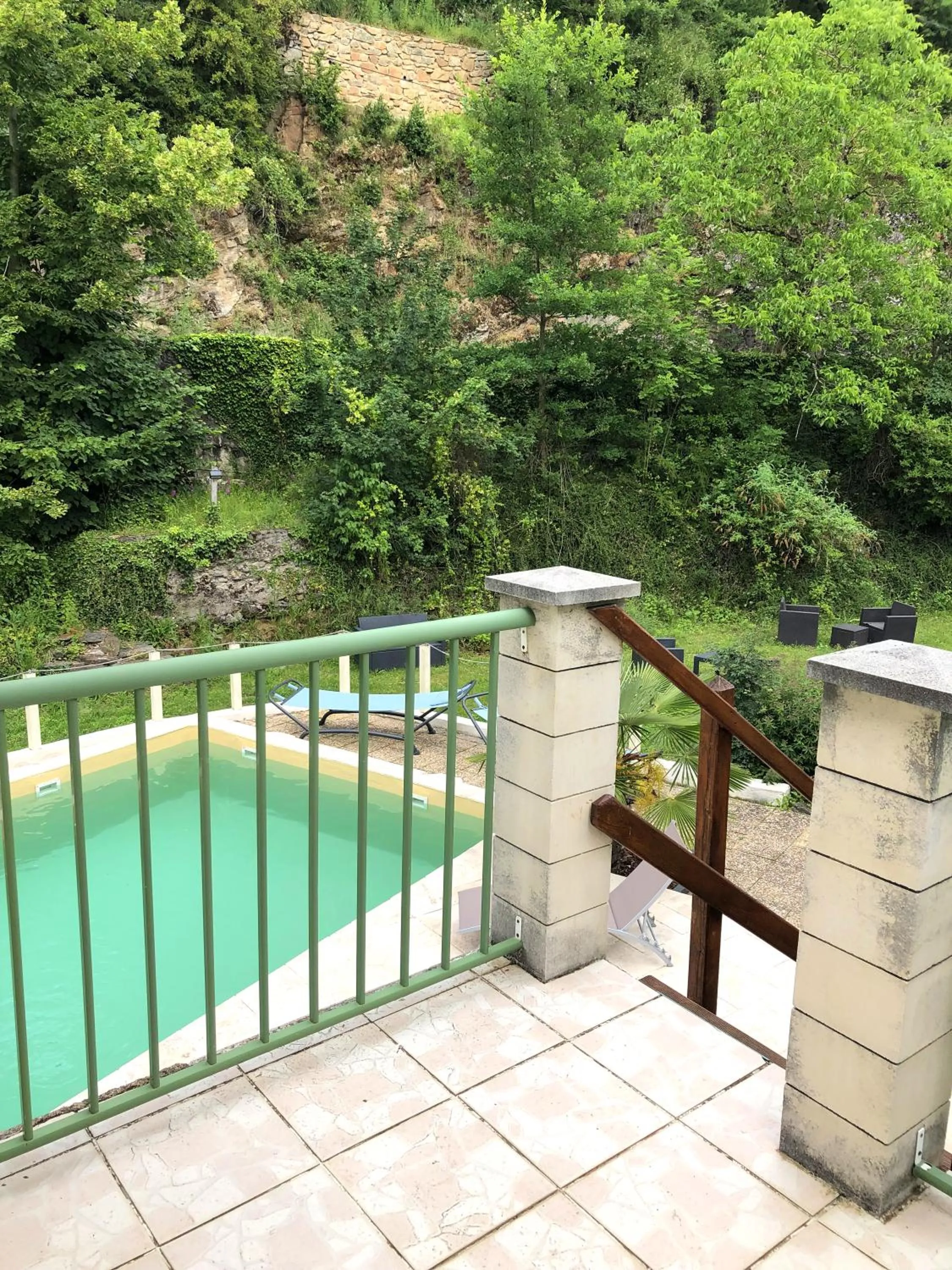 Balcony/Terrace in Hôtel Le Moulin D'Olt