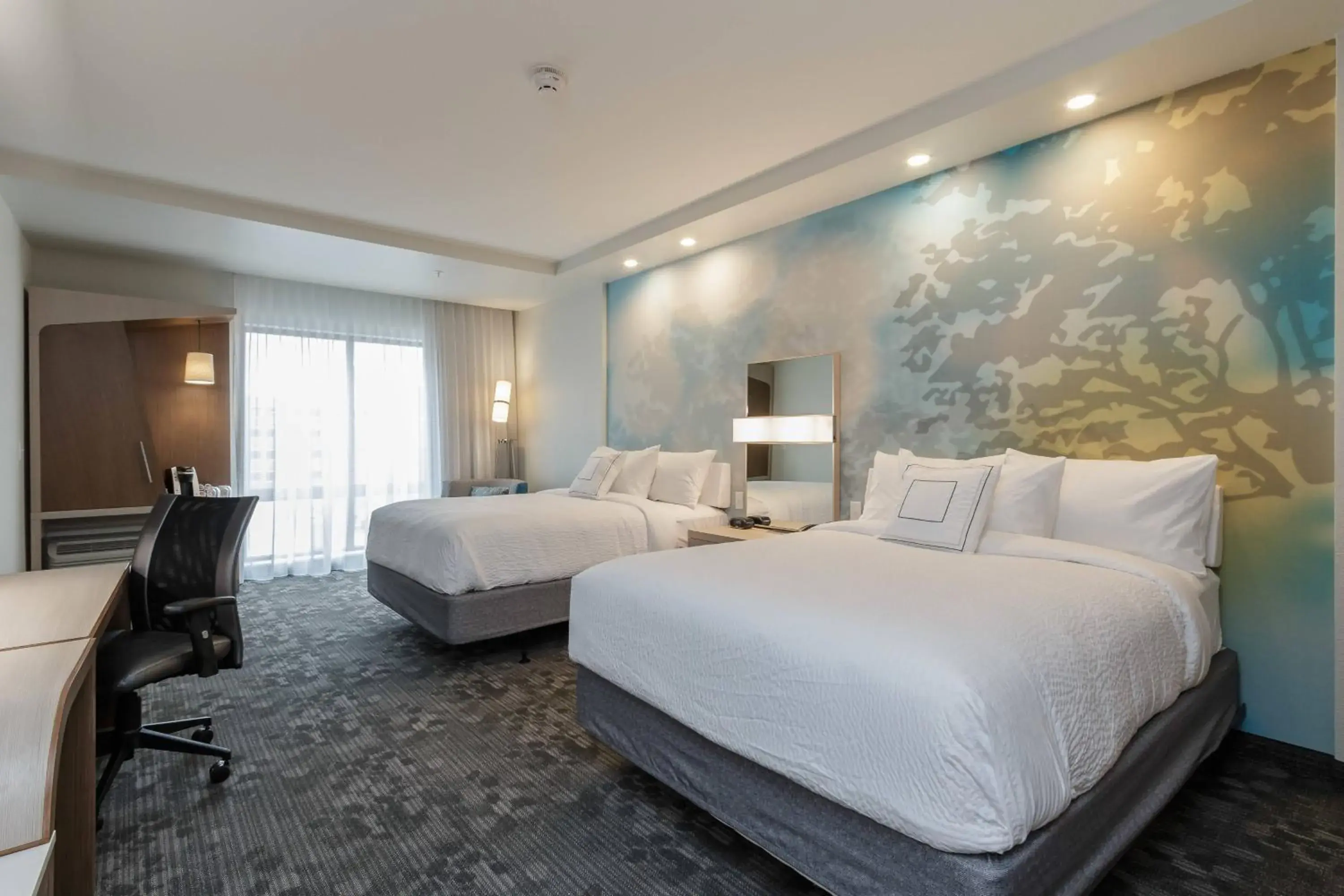 Queen Room with Two Queen Beds and Roll-in Shower - Mobility Accessible in Courtyard by Marriott South Bend Downtown Queen Room with Two Queen Beds and Roll-in Shower - Mobility Accessible in Courtyard by Marriott South Bend Downtown