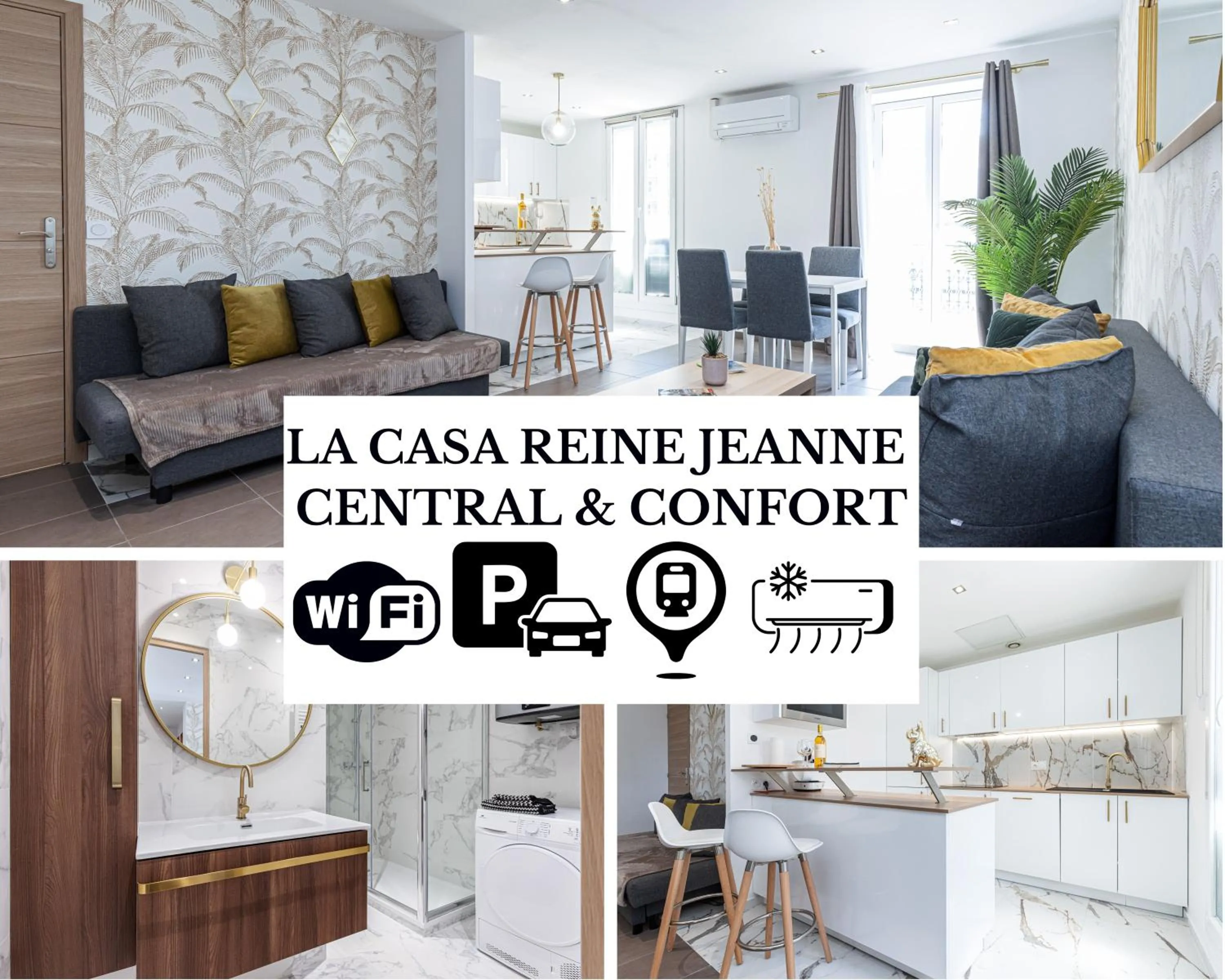 Property building in CASA REINE JEANNE- ideal groups & family -CENTRAL near train station - PARKING - New&CONFORT-AC