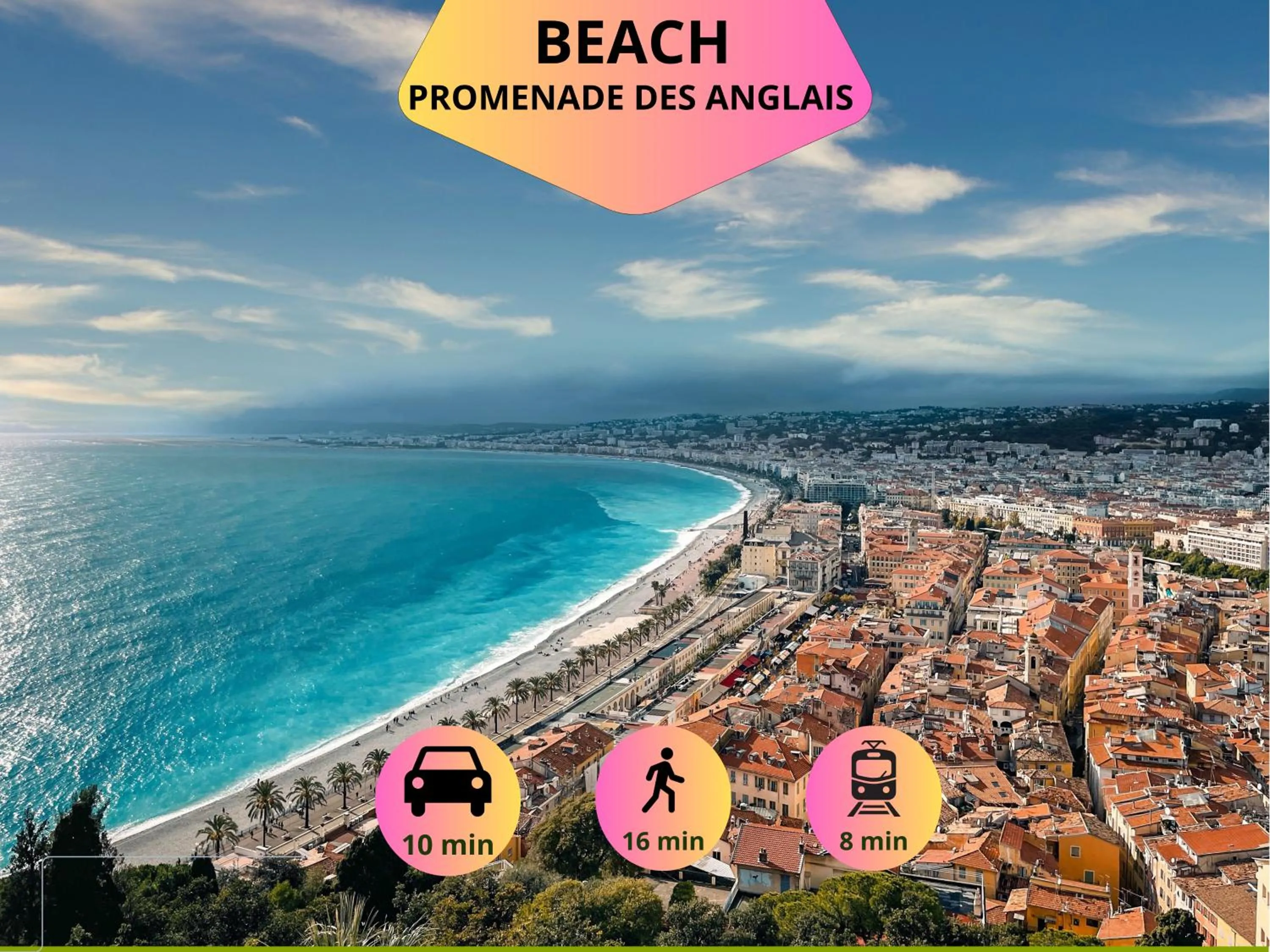 Beach in CASA REINE JEANNE- ideal groups & family -CENTRAL near train station - PARKING - New&CONFORT-AC